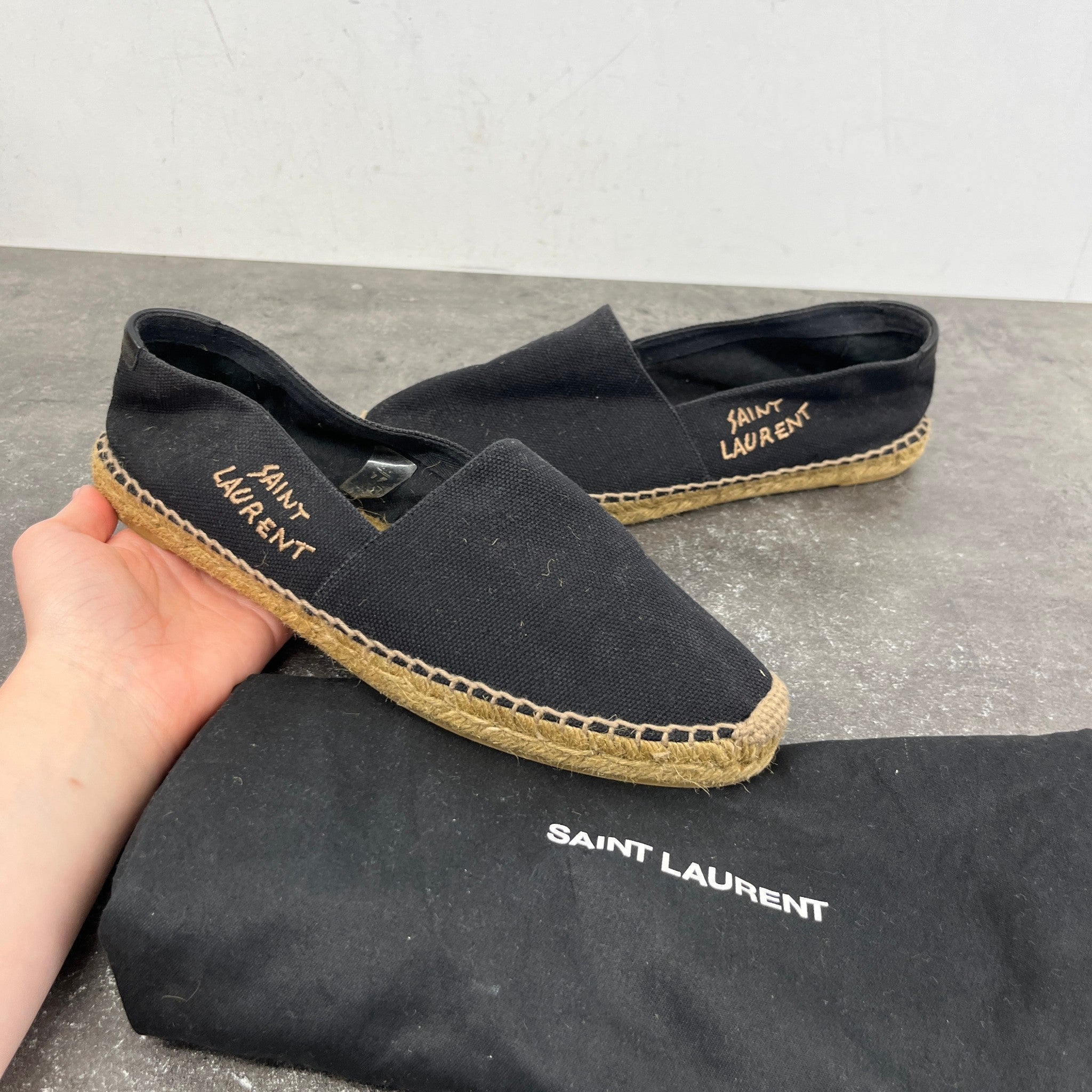 Women's Logo Print Espadrilles Black Size EU 40 / UK 7