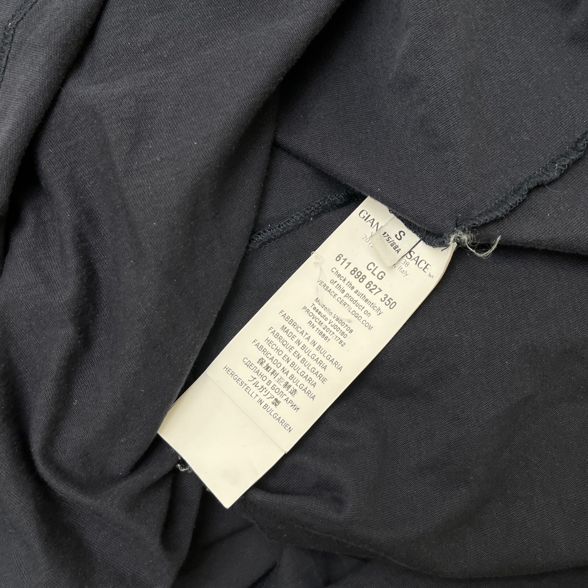 Men's Medusa Logo Polo Shirt Navy Size S