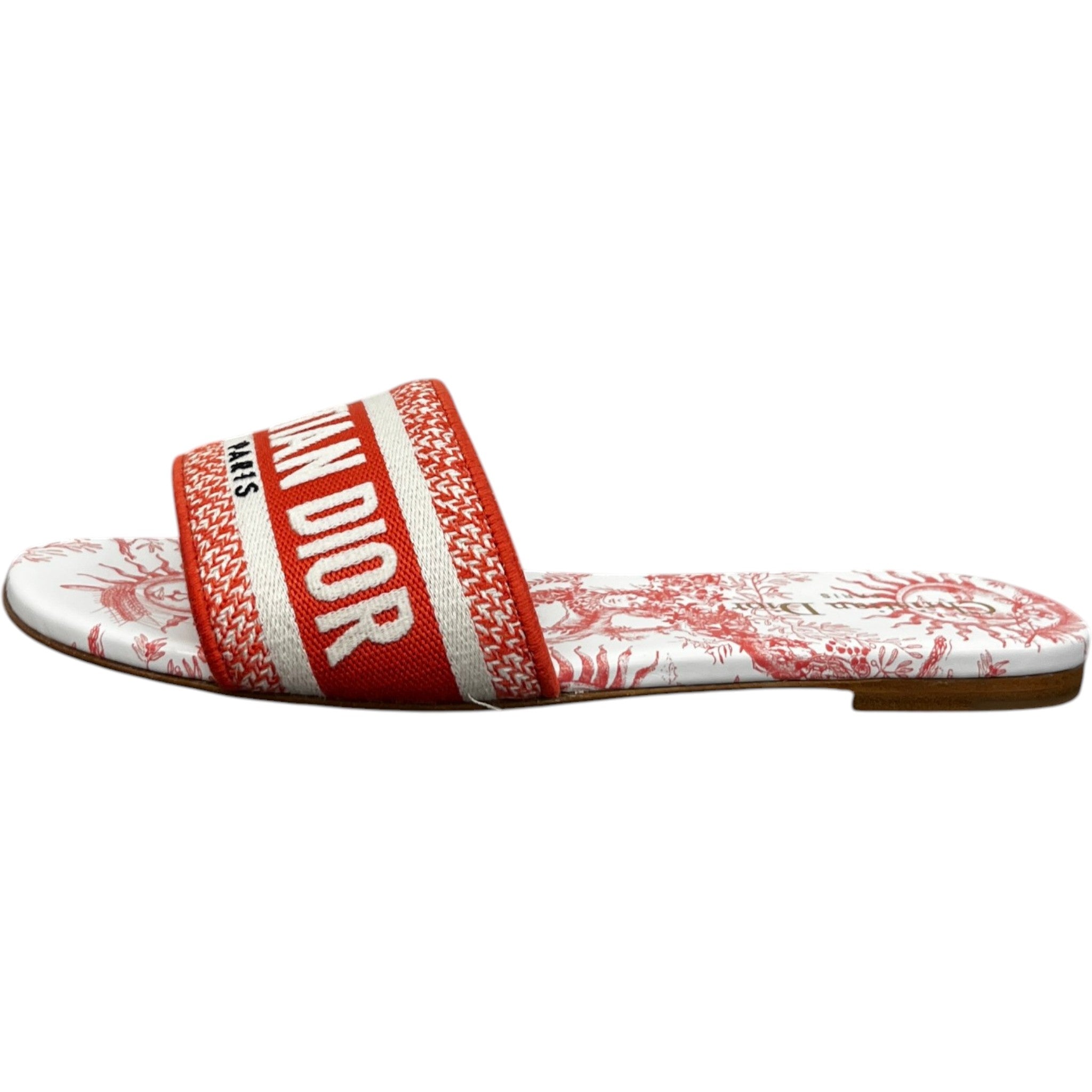 Women's Toile De Jouy Dway Slides Pink Size EU 37.5 / UK 4.5