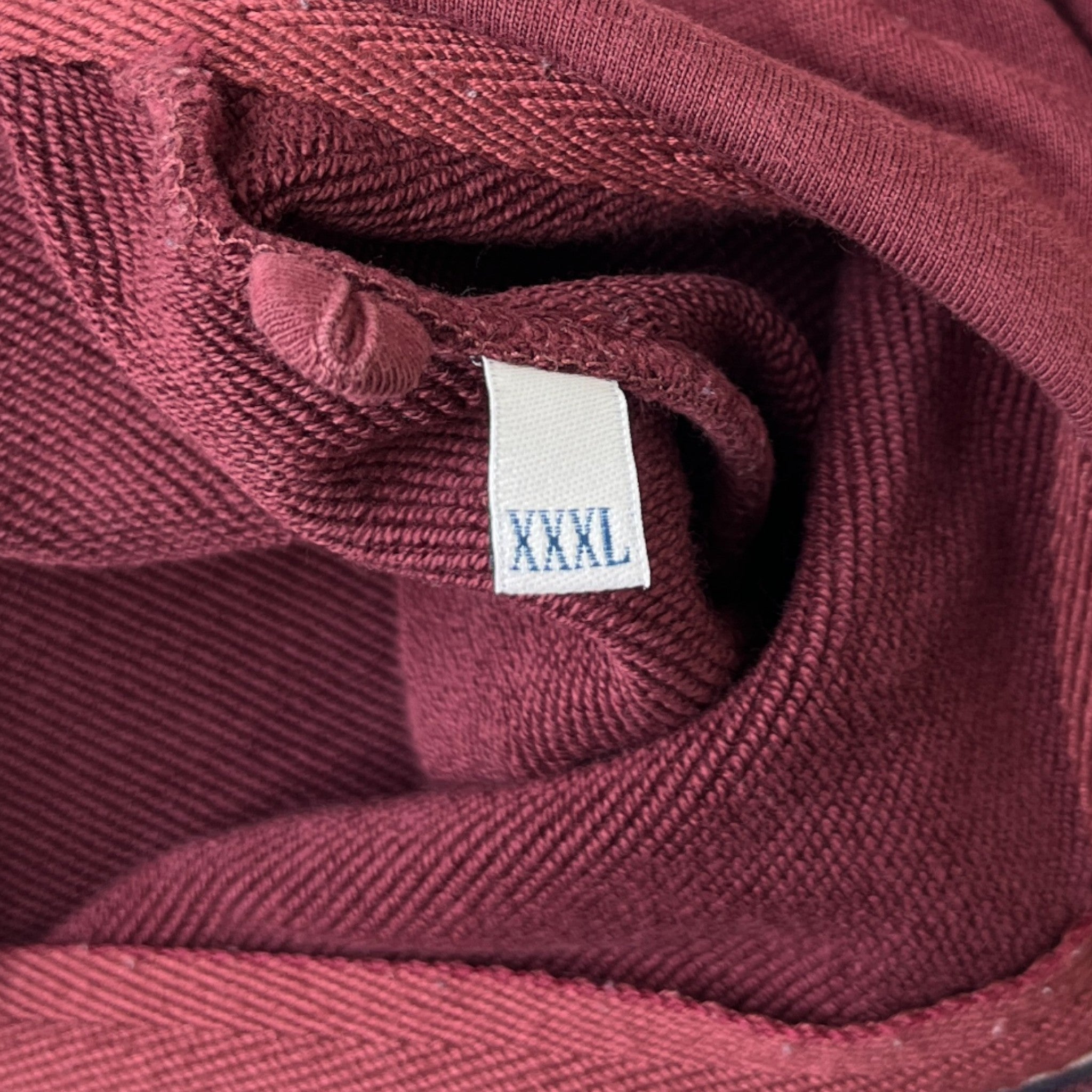 Men's Maglia Hoodie Burgundy Size XXXL