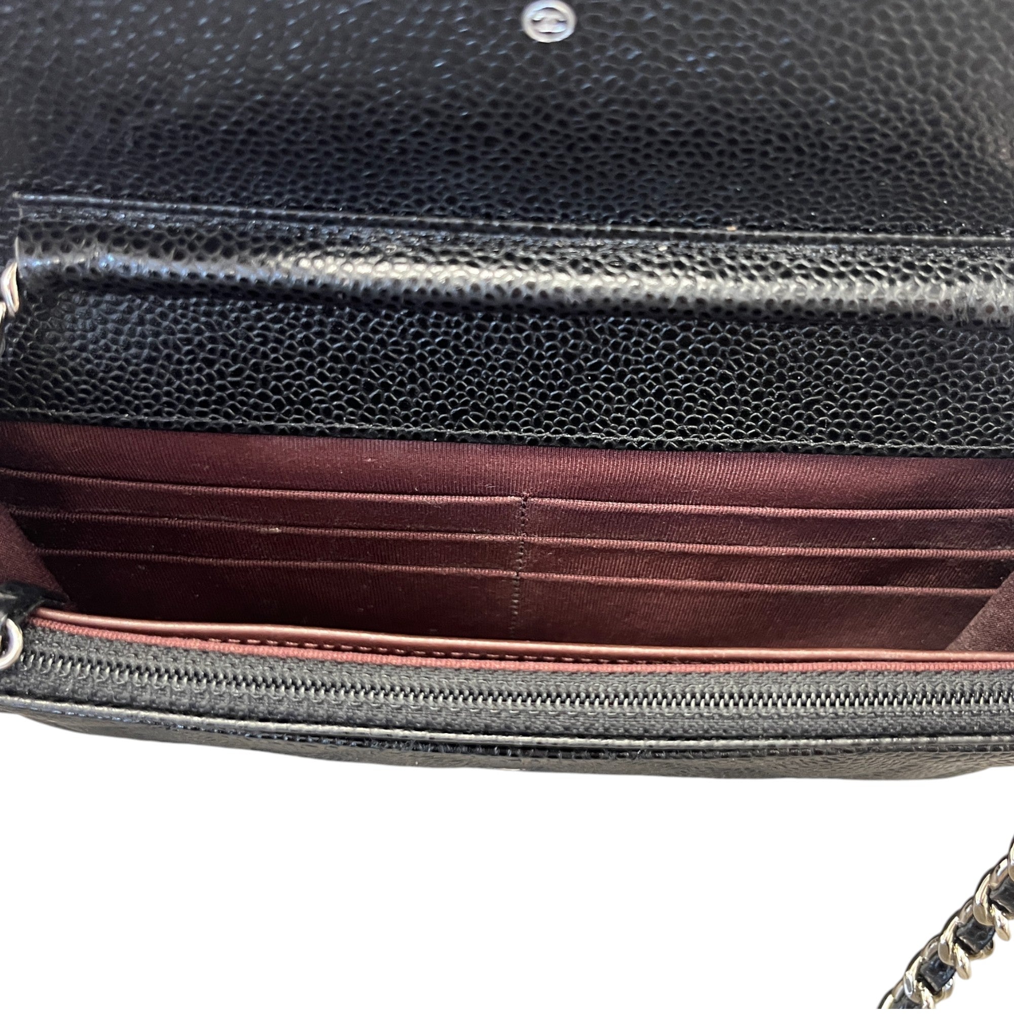 Women's Woc Wallet On Chain Caviar Bag Black