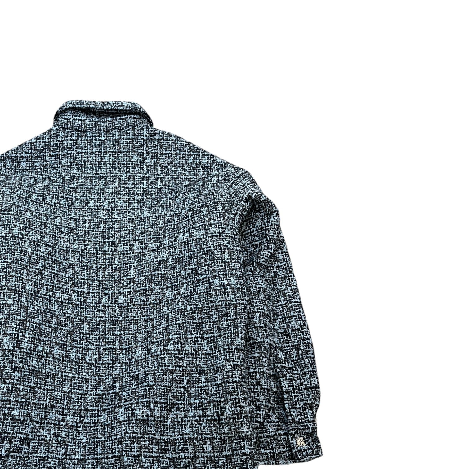 Men's Bouclé Padded OverShirt Blue Size L