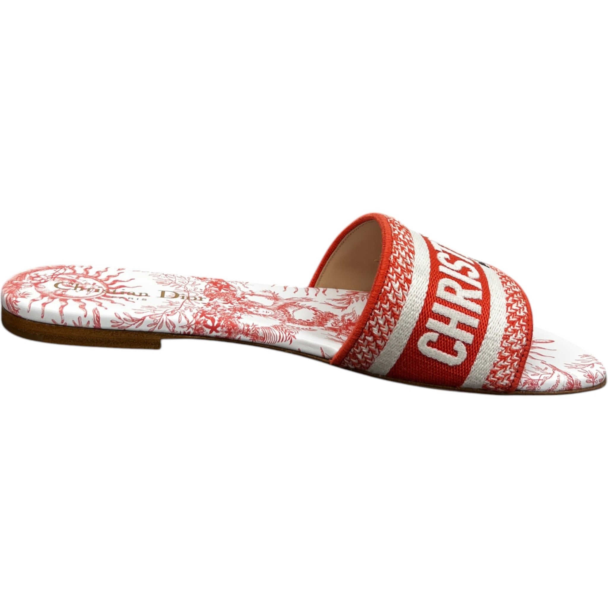 Women's Toile De Jouy Dway Slides Pink Size EU 37.5 / UK 4.5