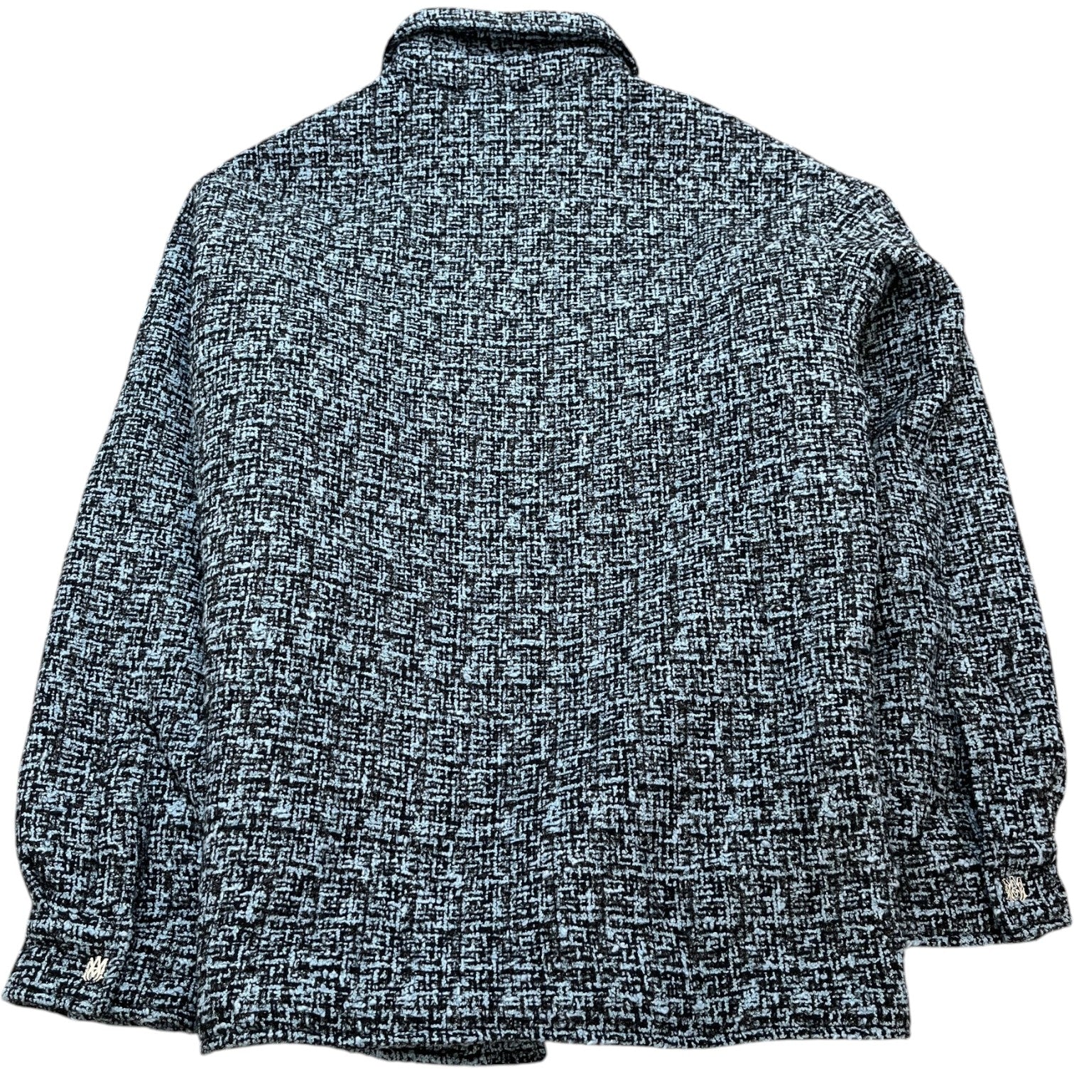 Men's Bouclé Padded OverShirt Blue Size L