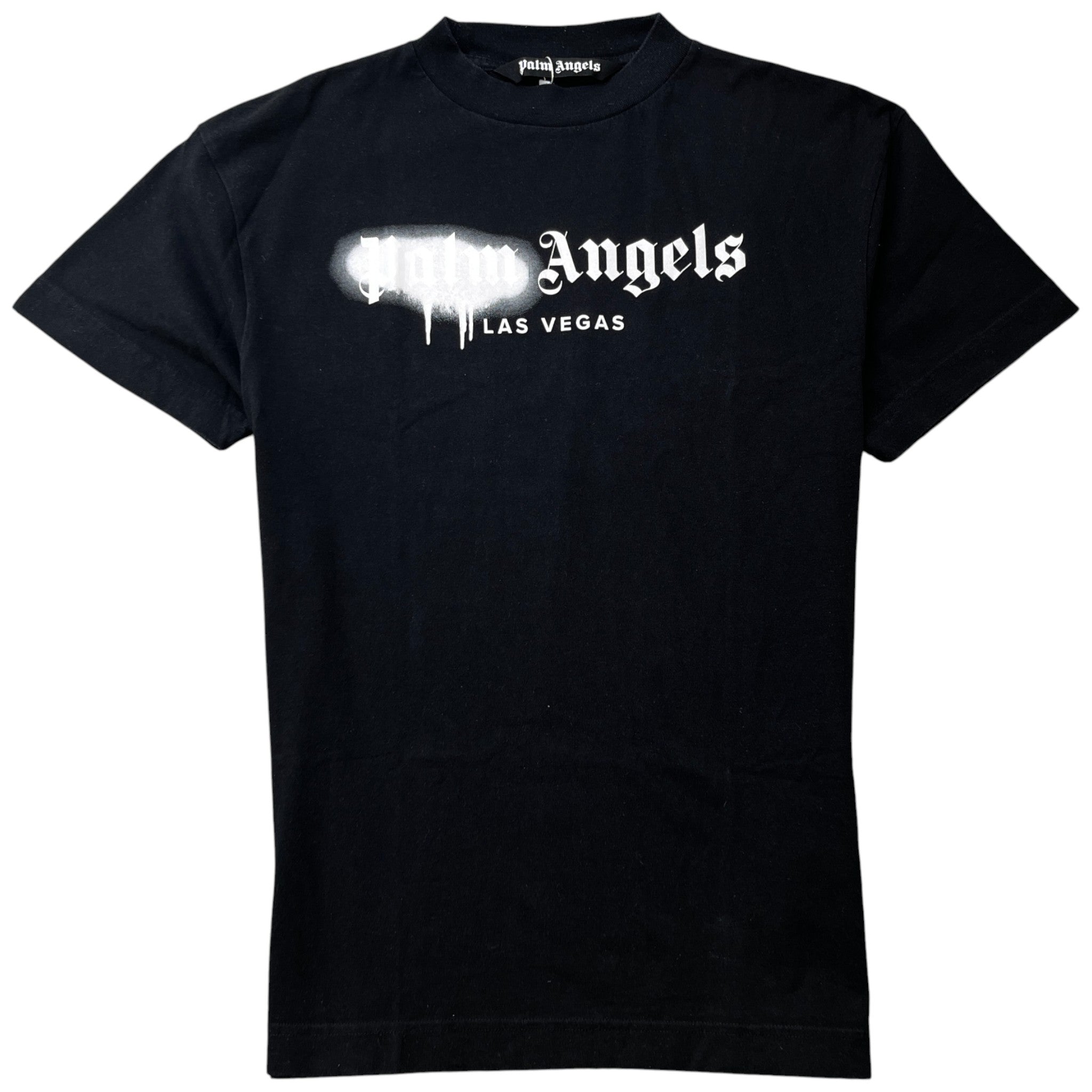 Men's Spray Logo Print T-Shirt Black Size M