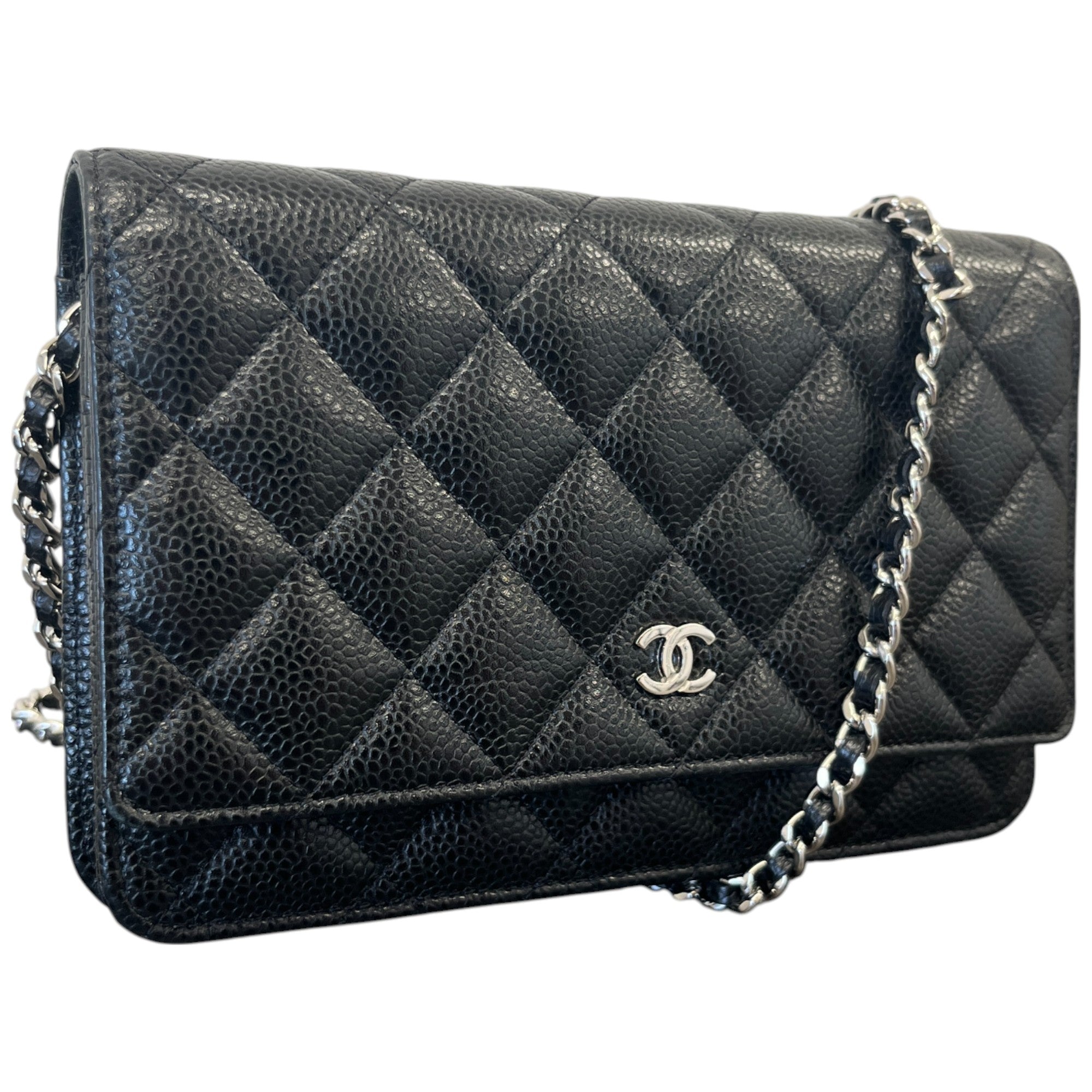 Women's Woc Wallet On Chain Caviar Bag Black