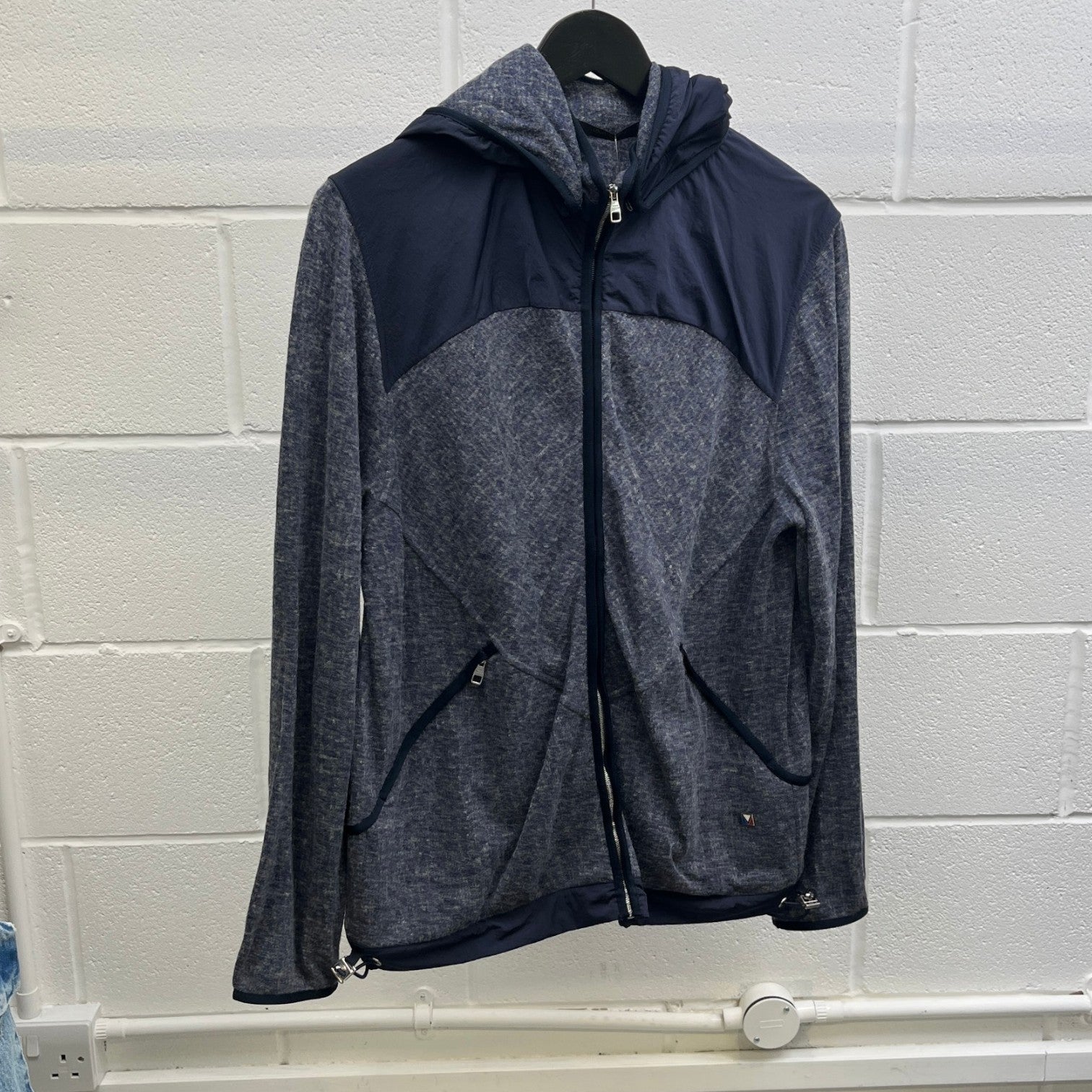 Men's Plaque Logo Jacket Blue Size M