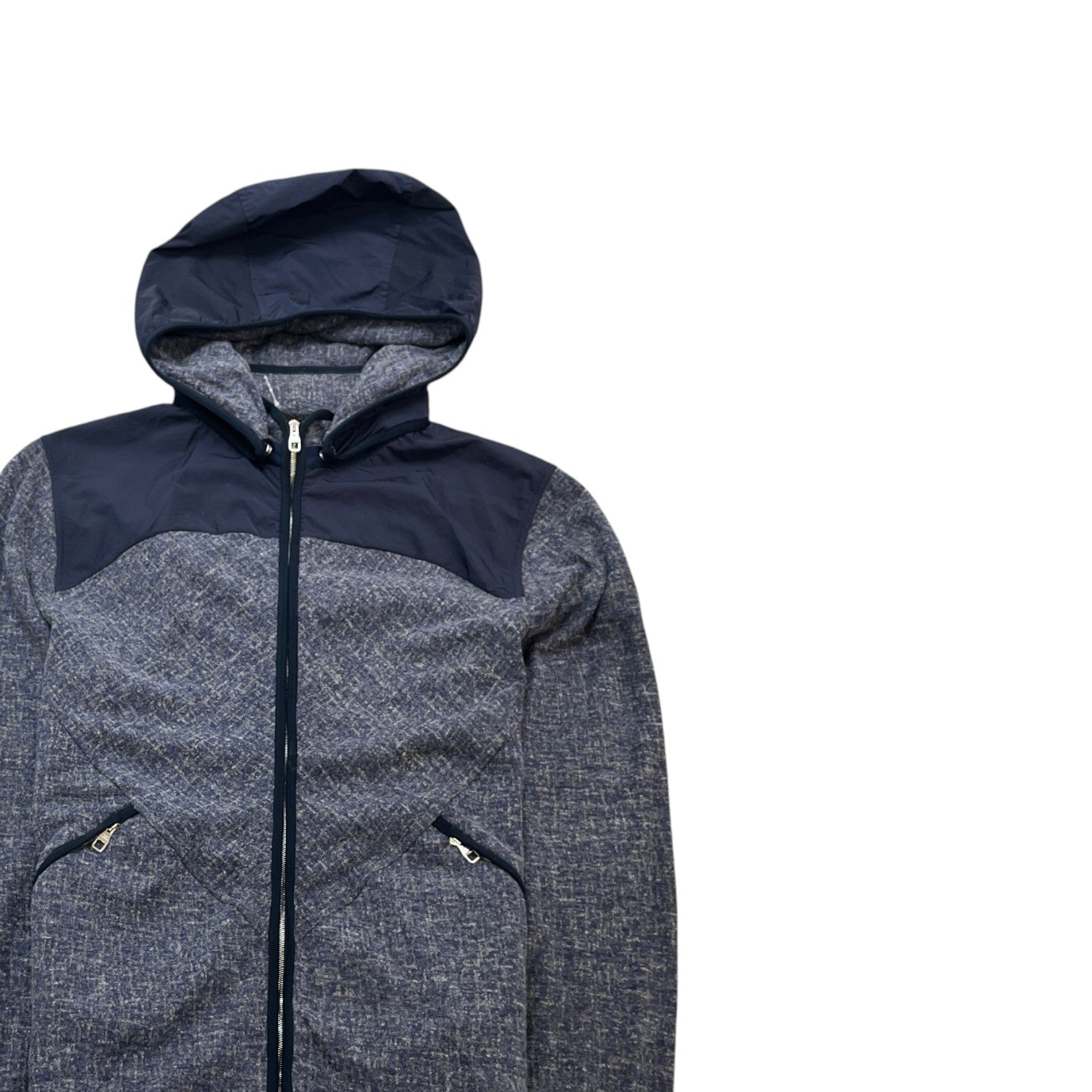 Men's Plaque Logo Jacket Blue Size M