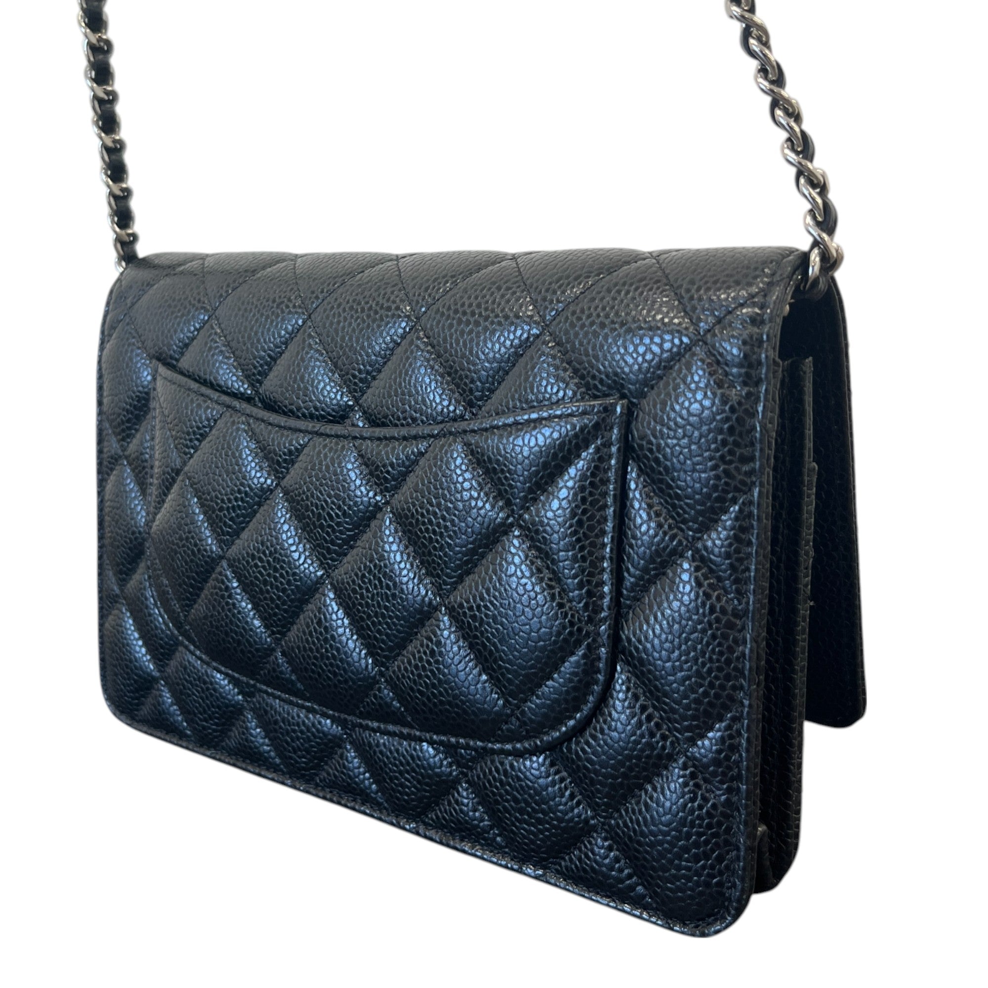 Women's Woc Wallet On Chain Caviar Bag Black