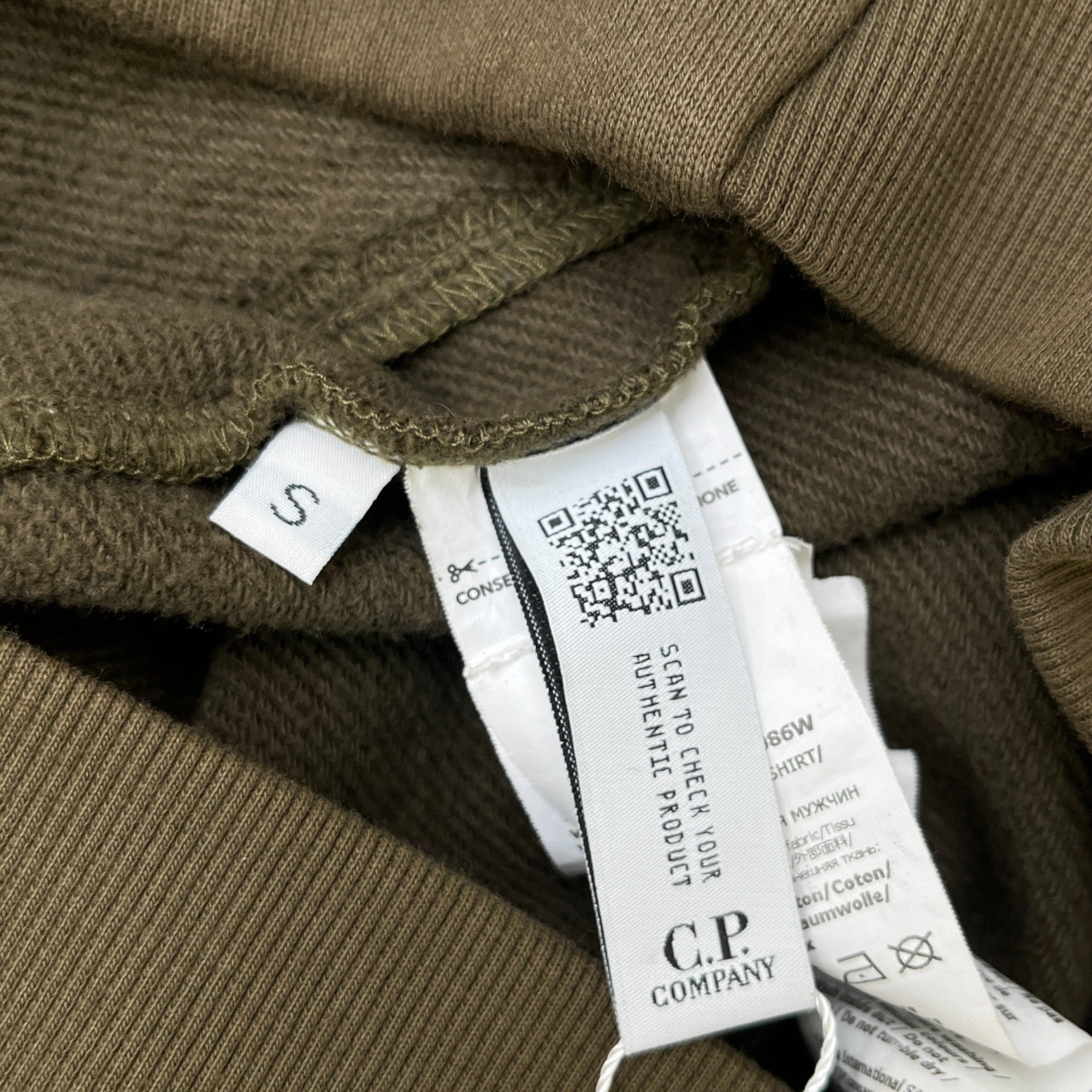 Men's Goggle Hooded Jacket Khaki Size S