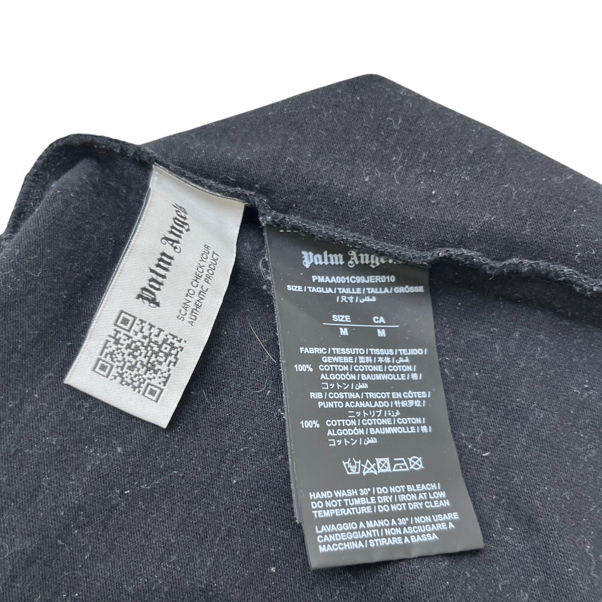 Men's Spray Logo Print T-Shirt Black Size M