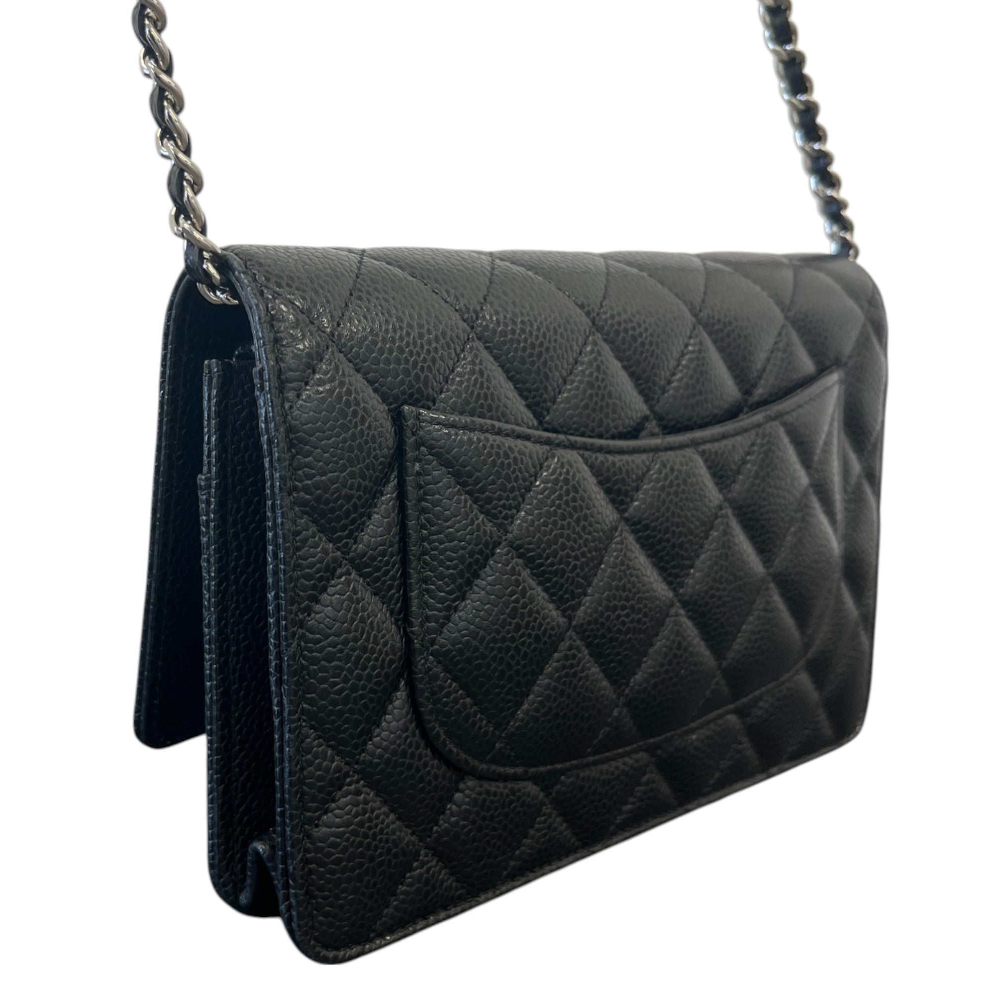Women's Woc Wallet On Chain Caviar Bag Black