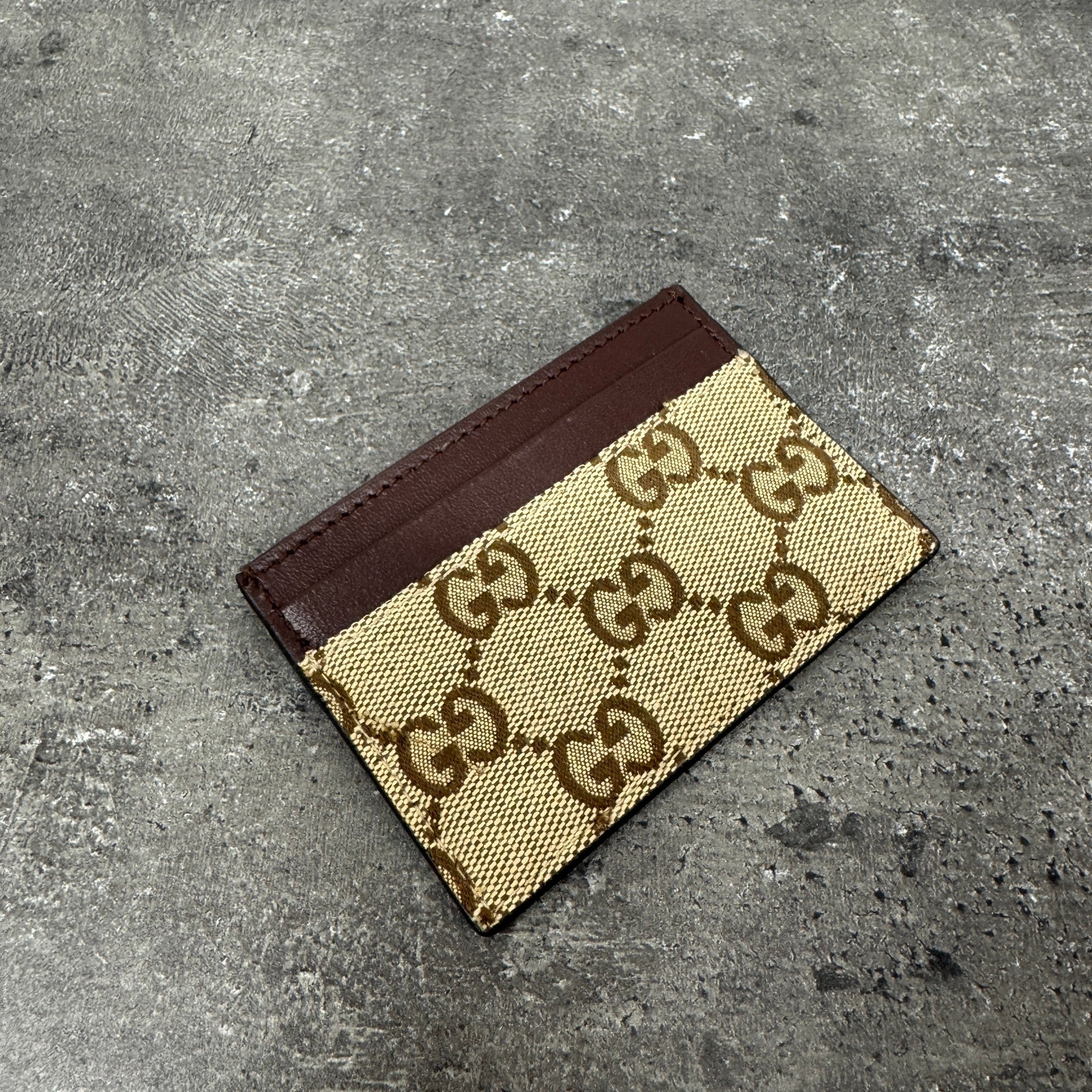 Men's Gg Supreme Card Holder Brown