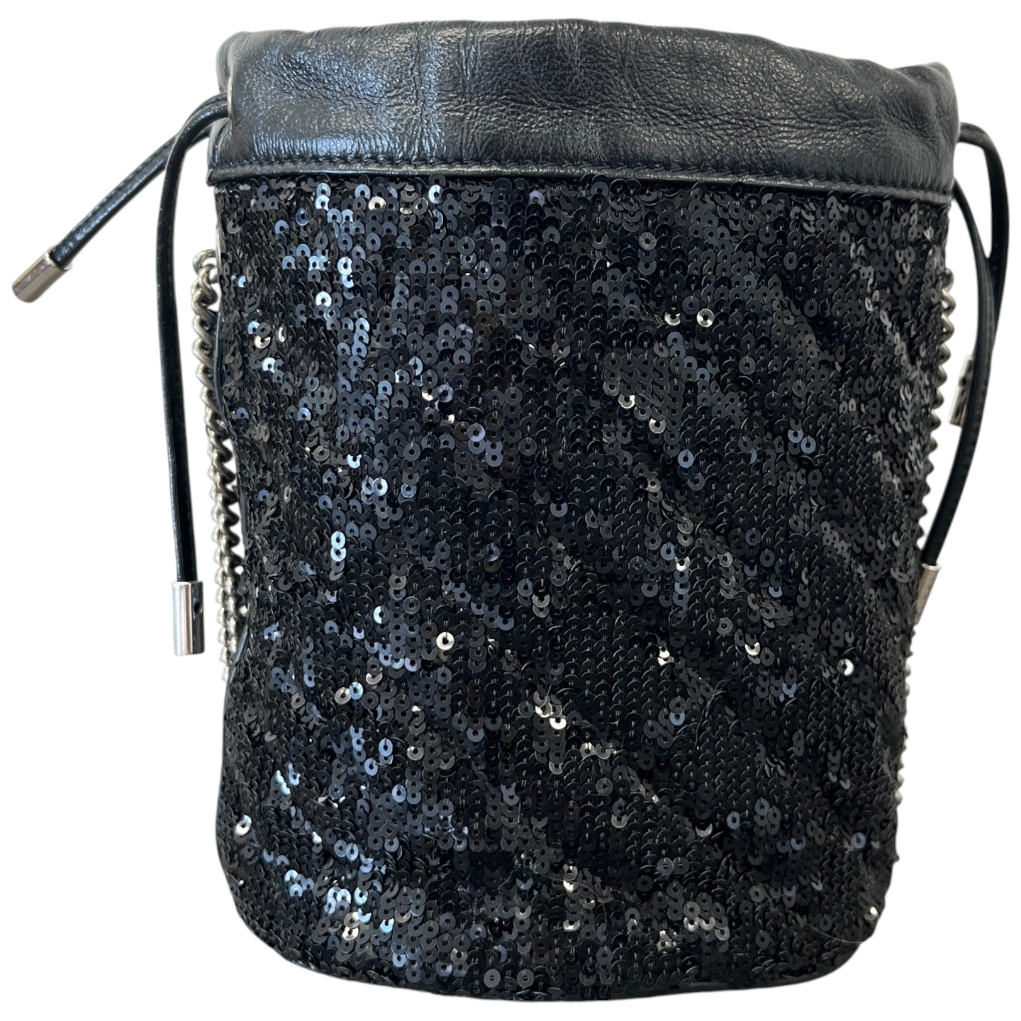 Women's Gg Marmont Sequin Bucket Bag Black