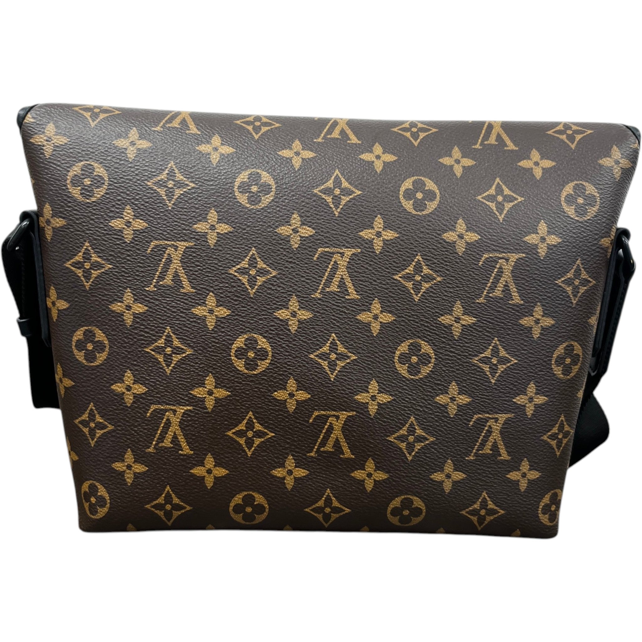 Men's Monogram Macassar Magnetic Messenger Bag Brown