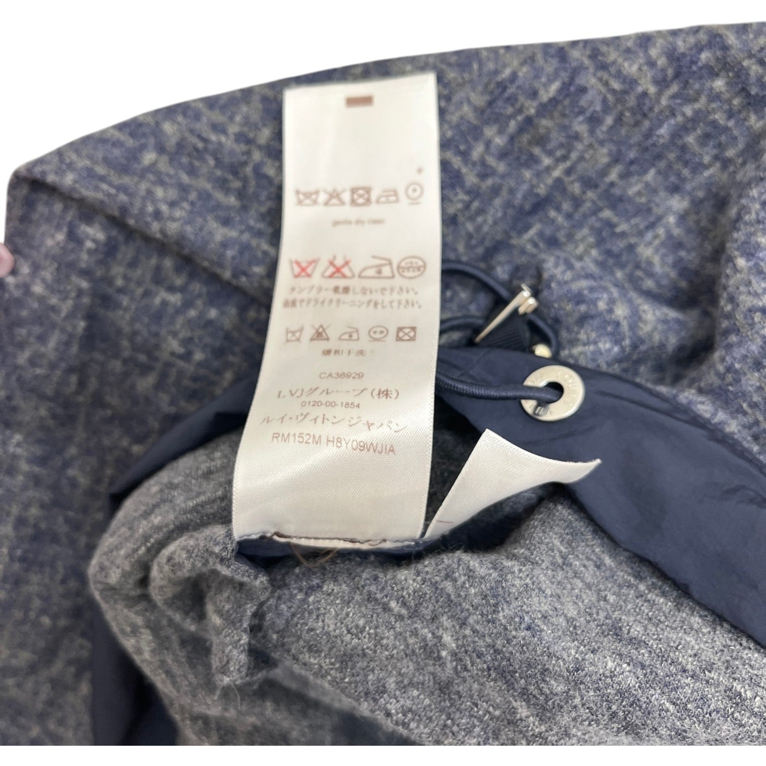 Men's Plaque Logo Jacket Blue Size M