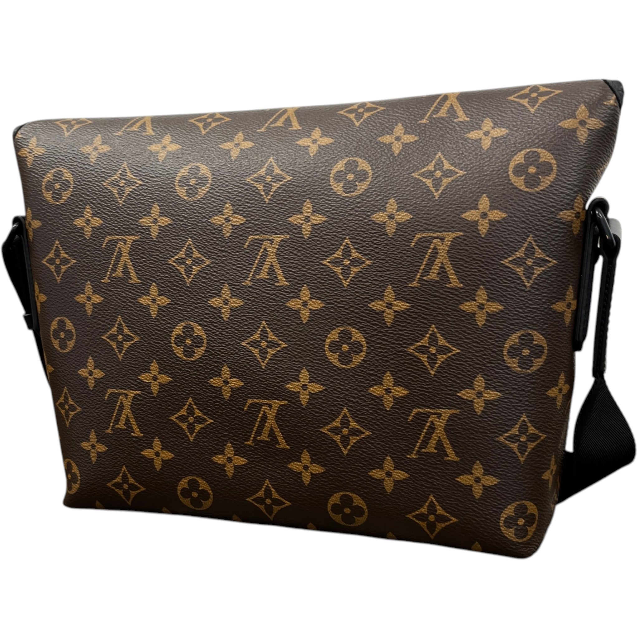 Men's Monogram Macassar Magnetic Messenger Bag Brown