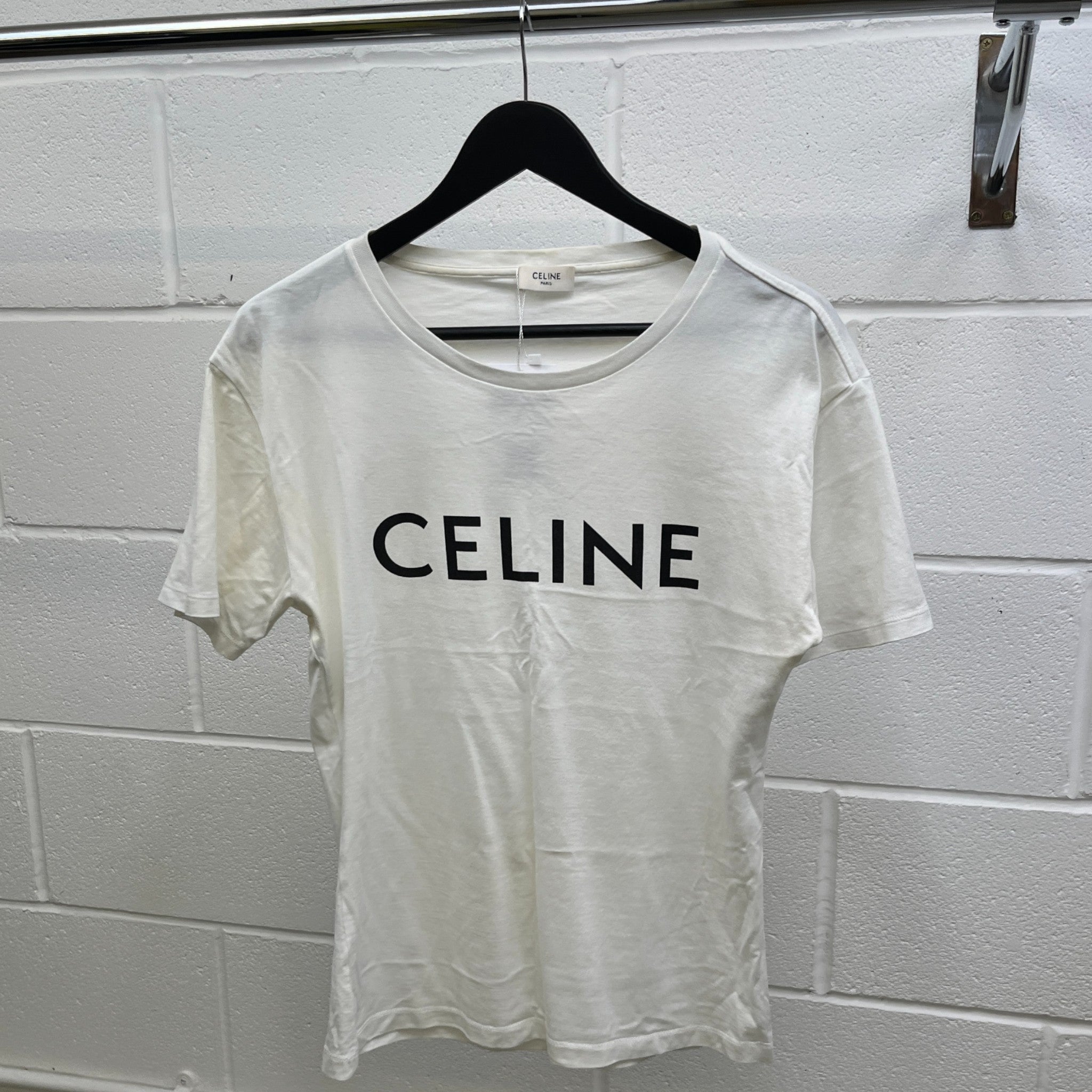 Men's Logo Print T-Shirt White Size S