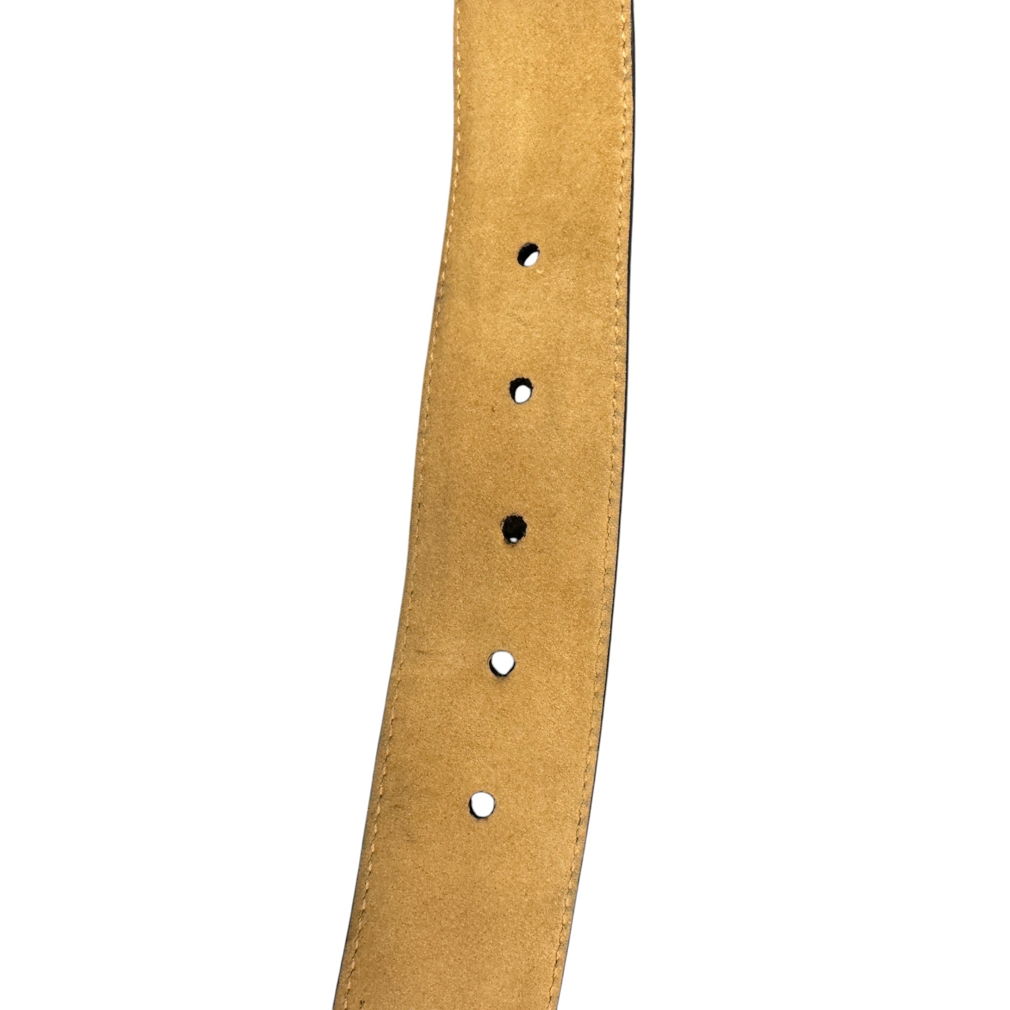 Women's Plaque Buckle Belt Black Size 95cm / UK 14
