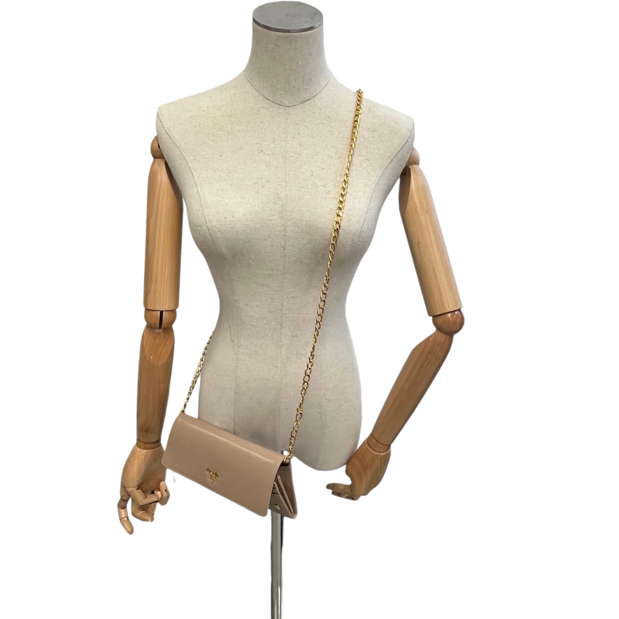 Women's Wallet On Chain Bag Beige