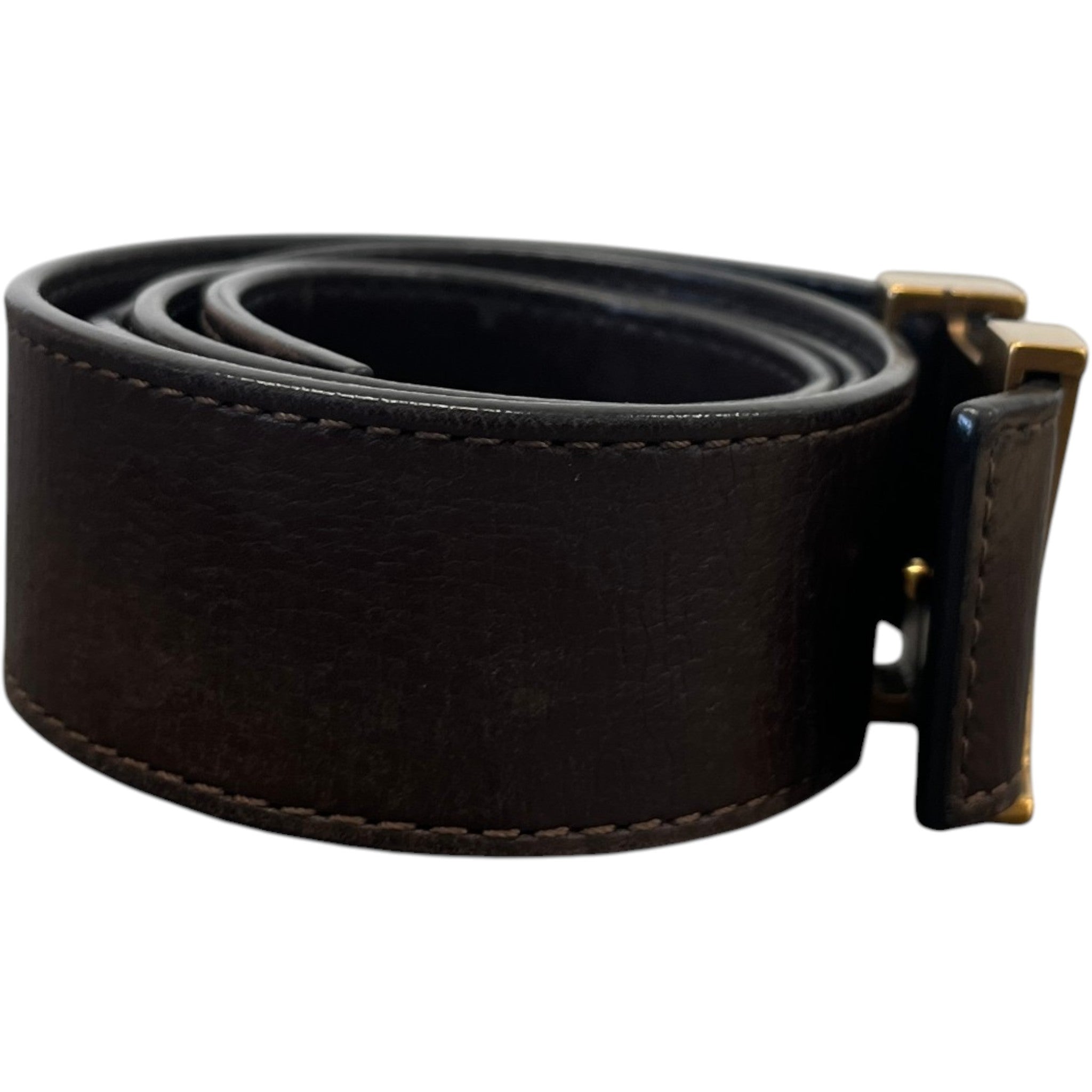 Women's Lv Belt Brown Size 80CM / UK 8