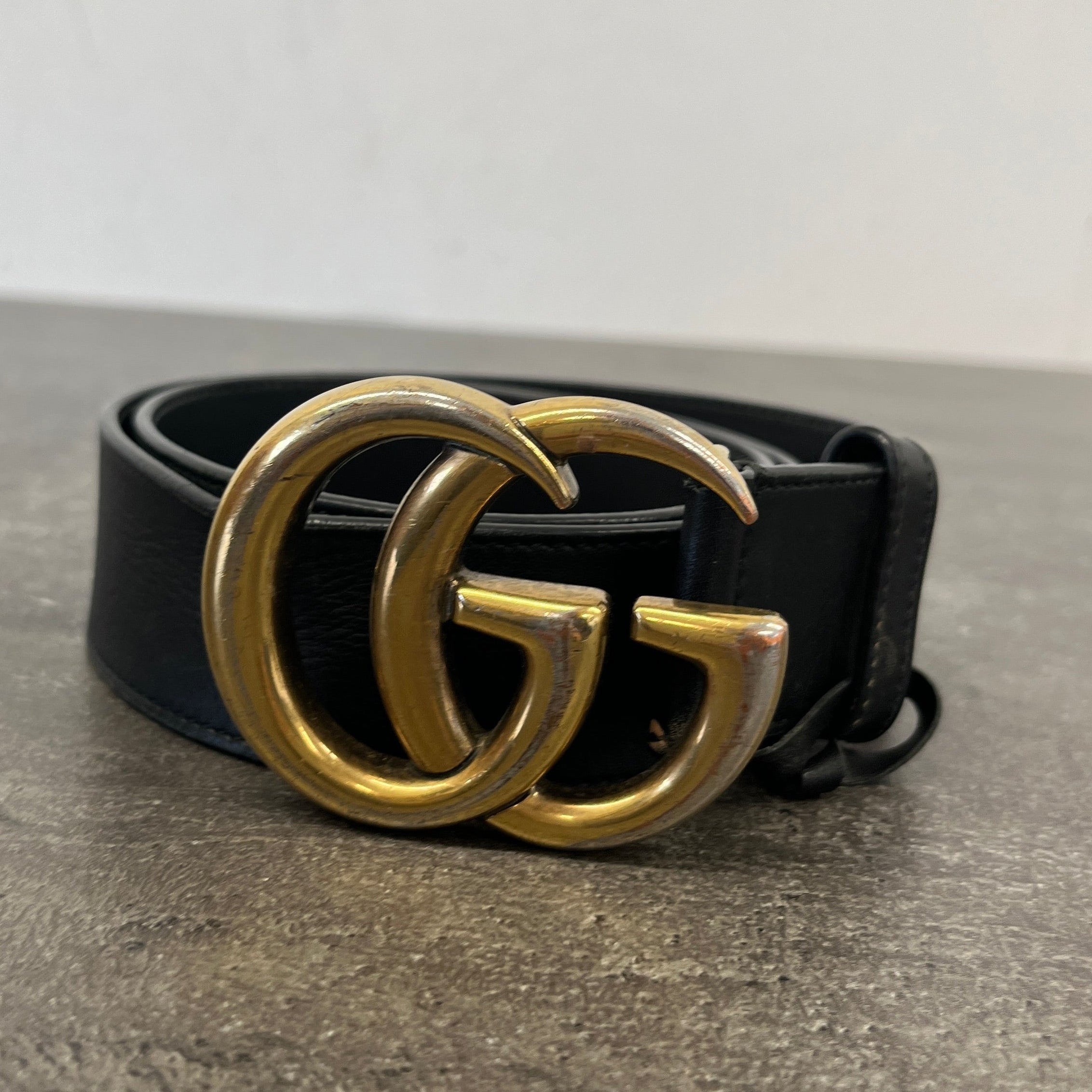 Women's Gg Marmont Belt Black Size 85CM / UK 10