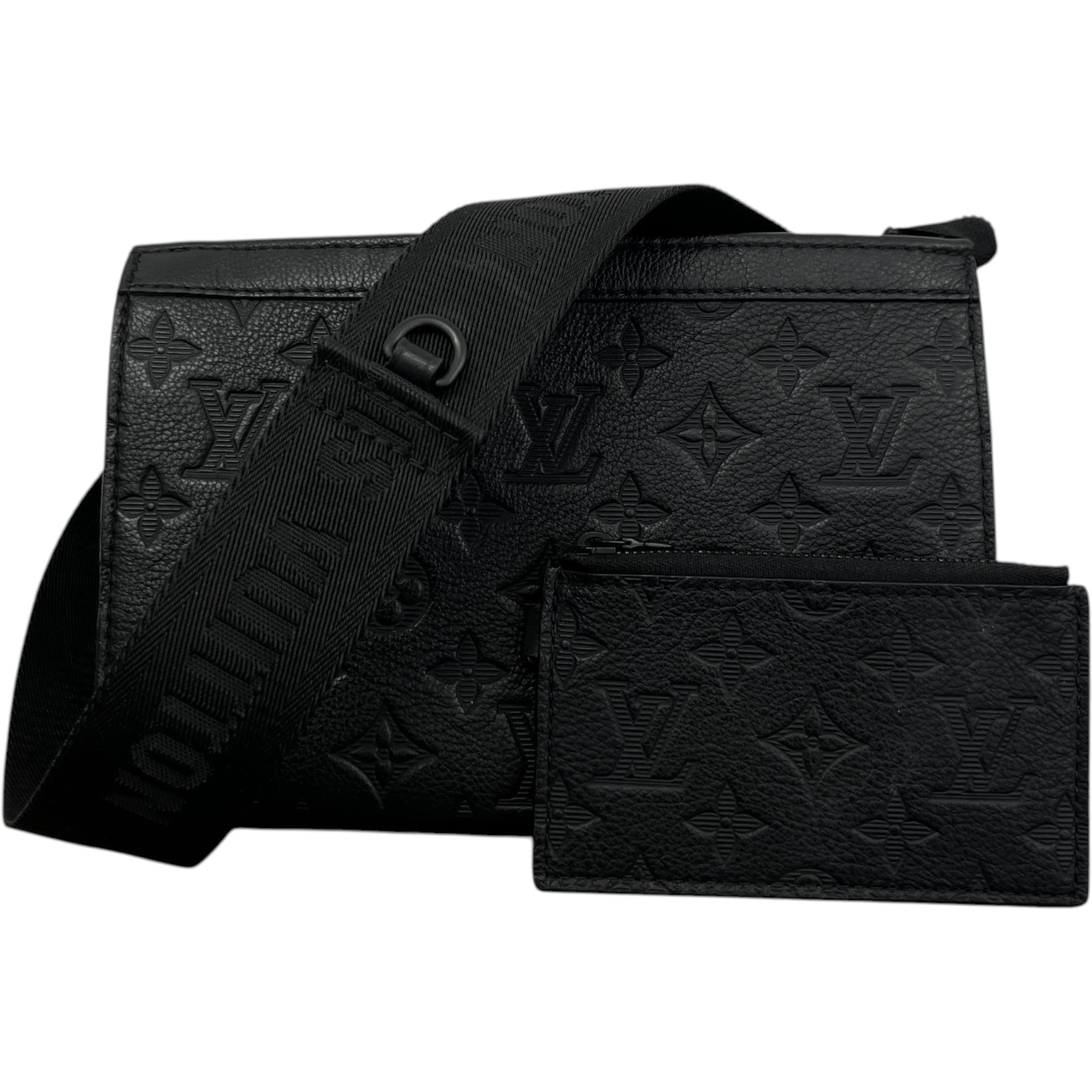 Men's Alpha Wearable Wallet Messenger Bag Black