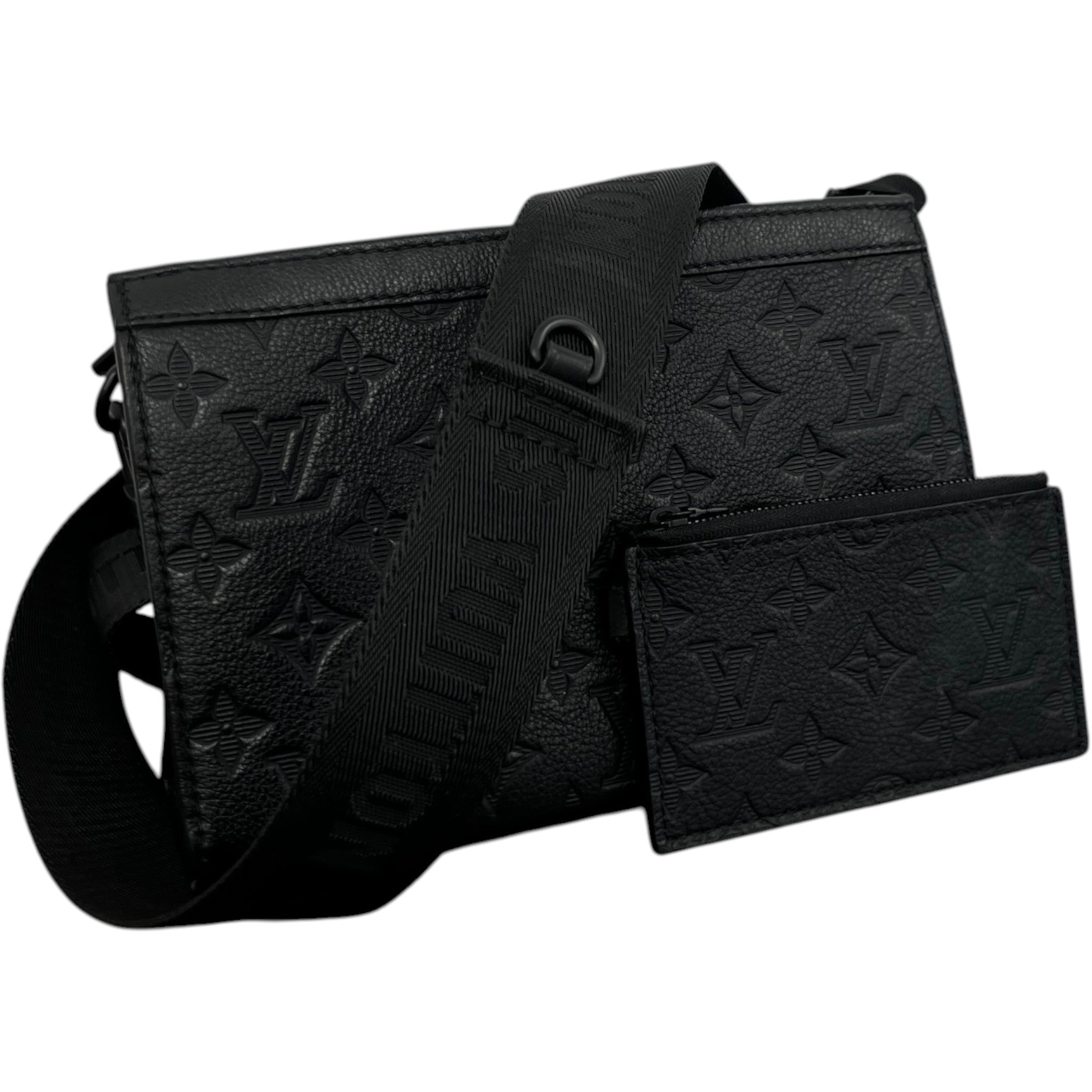 Men's Alpha Wearable Wallet Messenger Bag Black