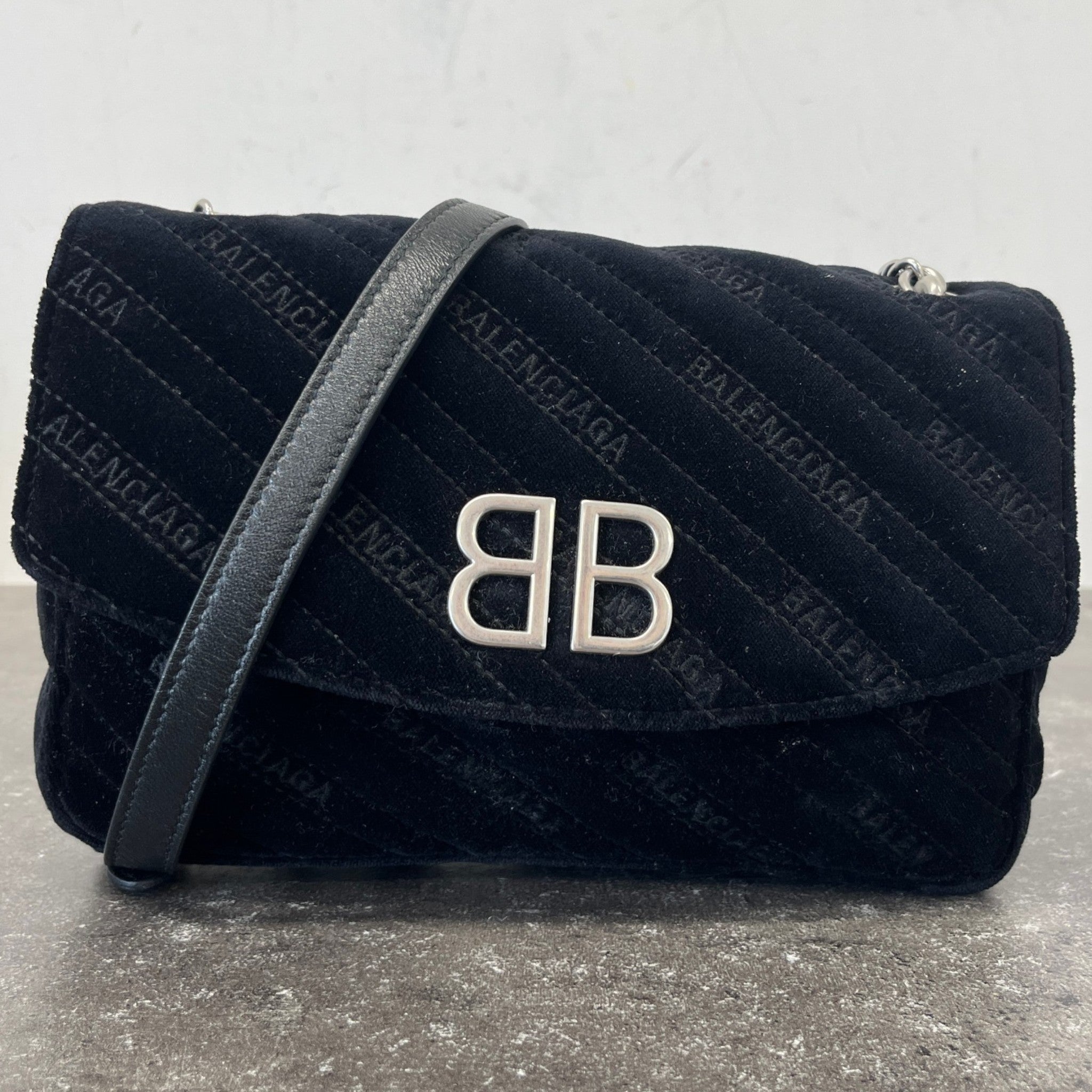 Women's Bb Chain Quilted Bag Black