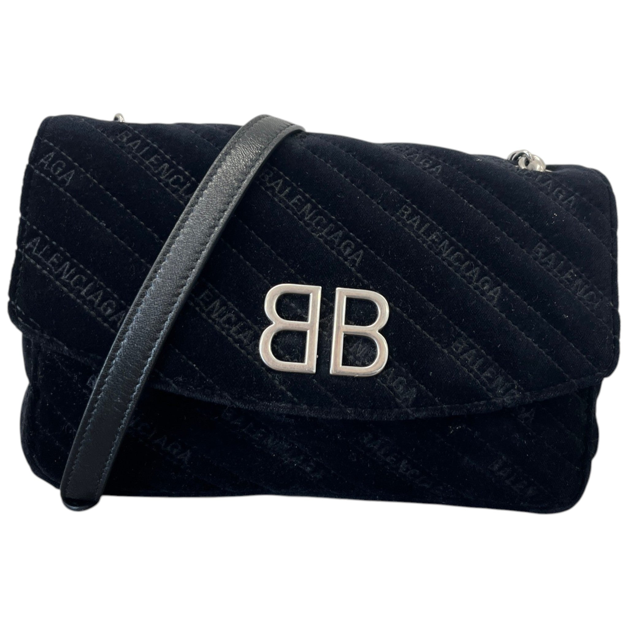 Women's Bb Chain Quilted Bag Black