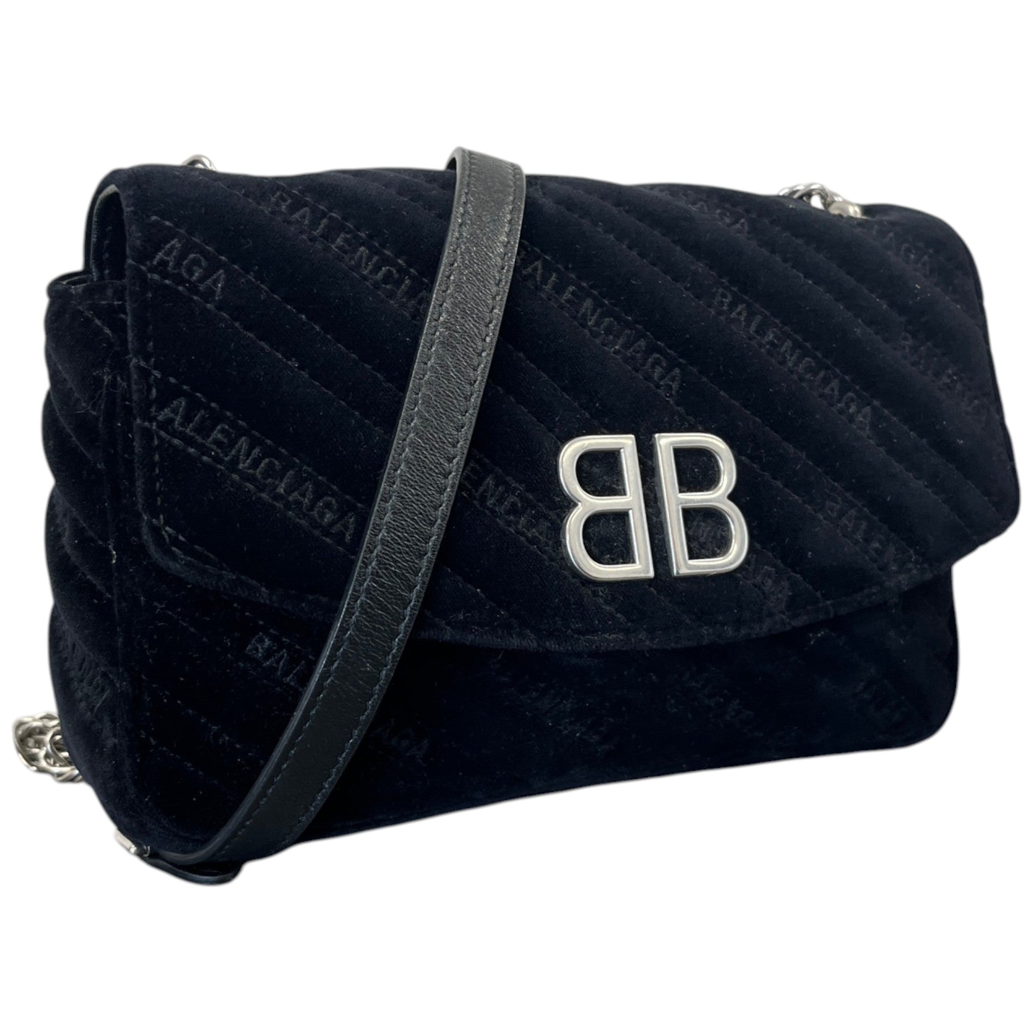 Women's Bb Chain Quilted Bag Black