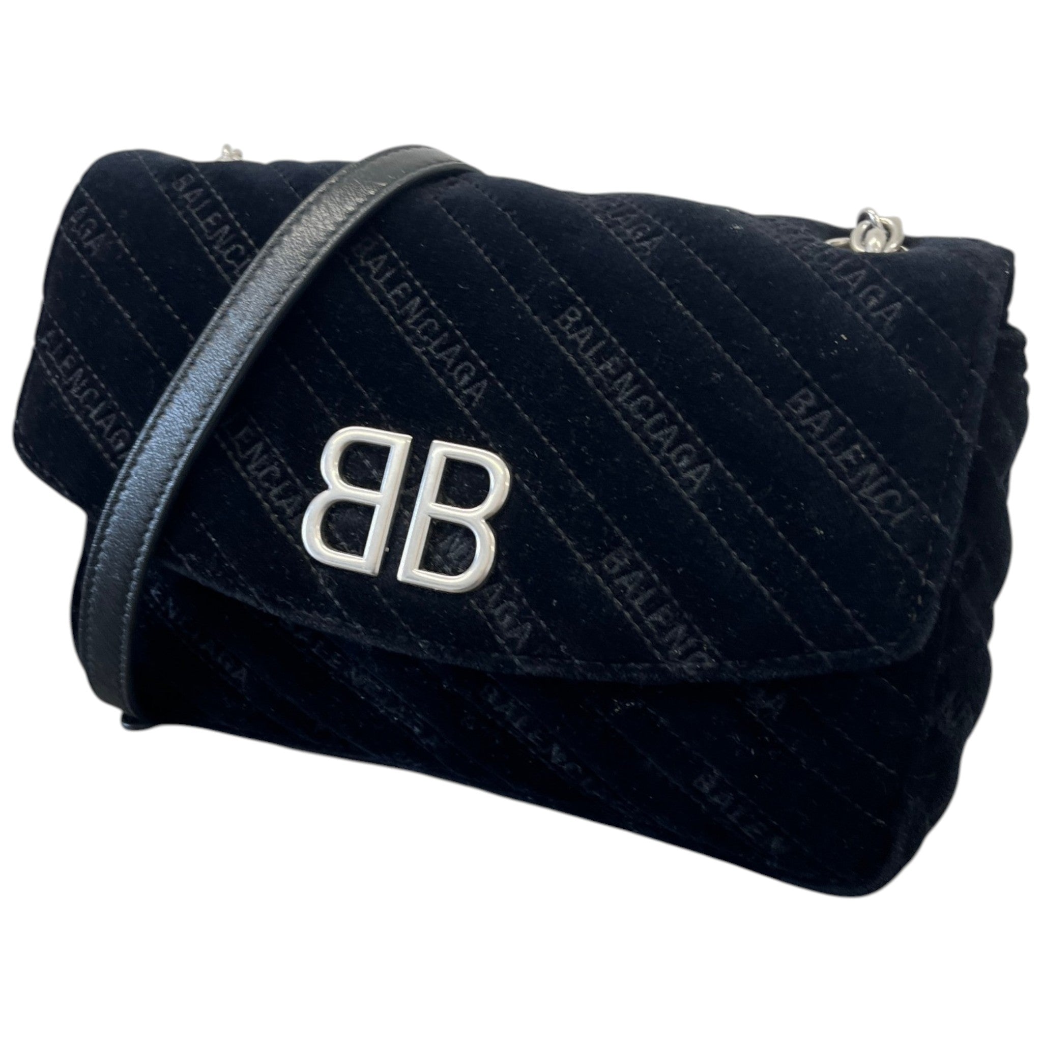 Women's Bb Chain Quilted Bag Black