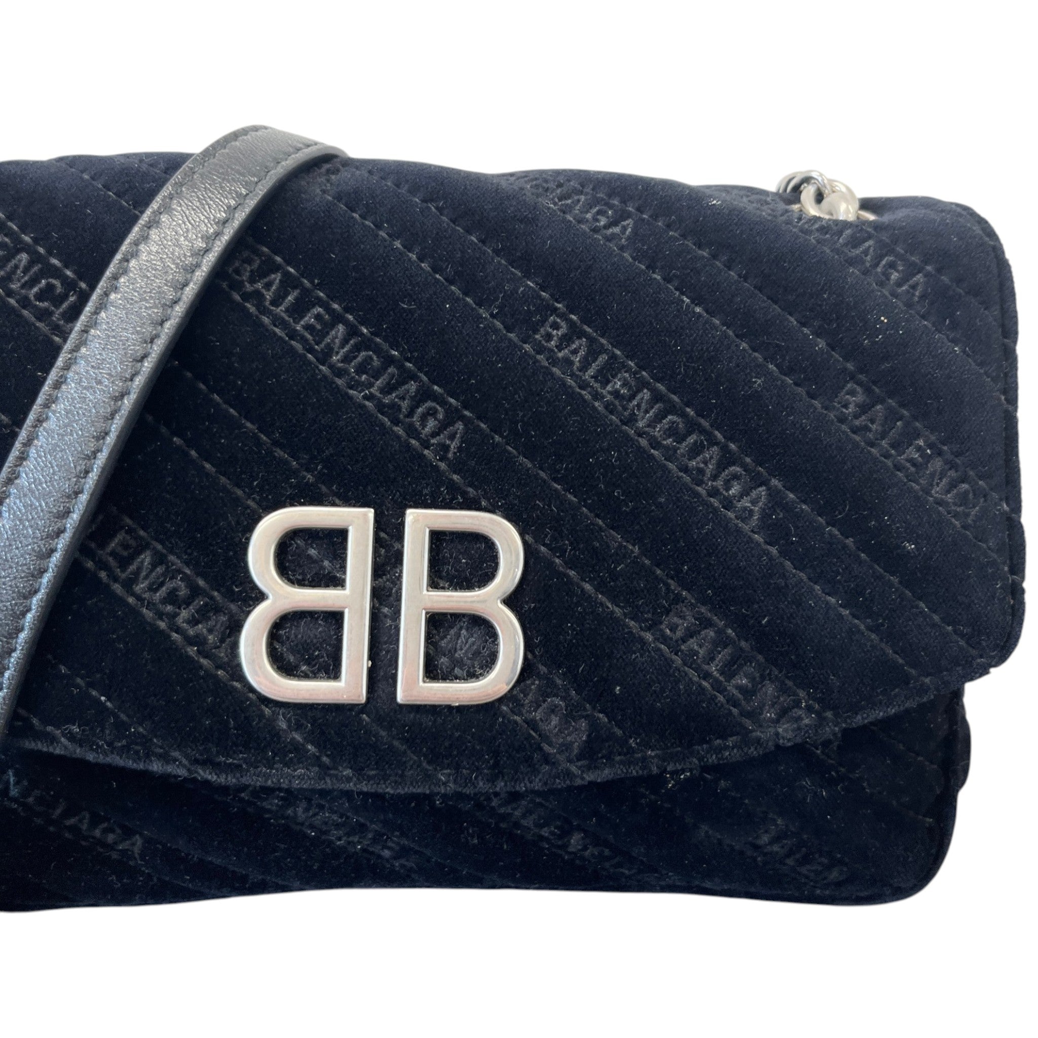 Women's Bb Chain Quilted Bag Black