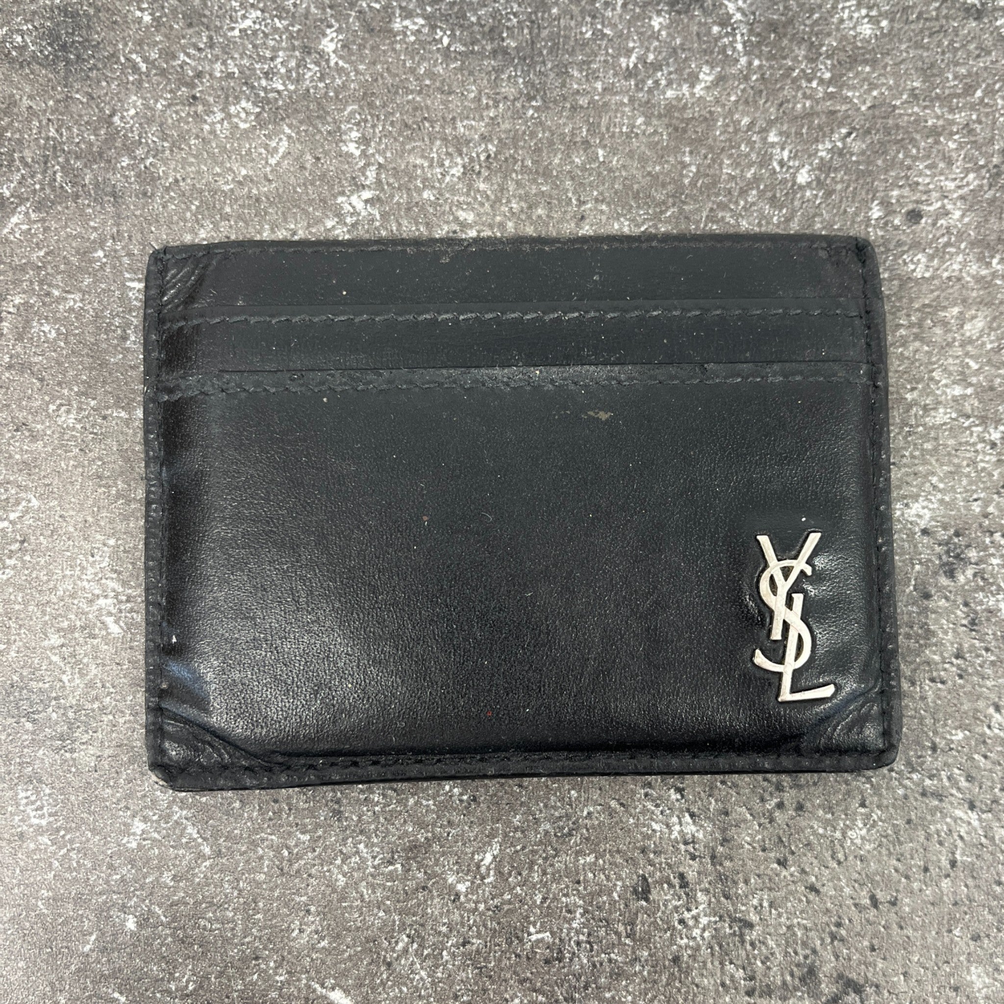 Men's Logo-Appliquéd Card Holder Black