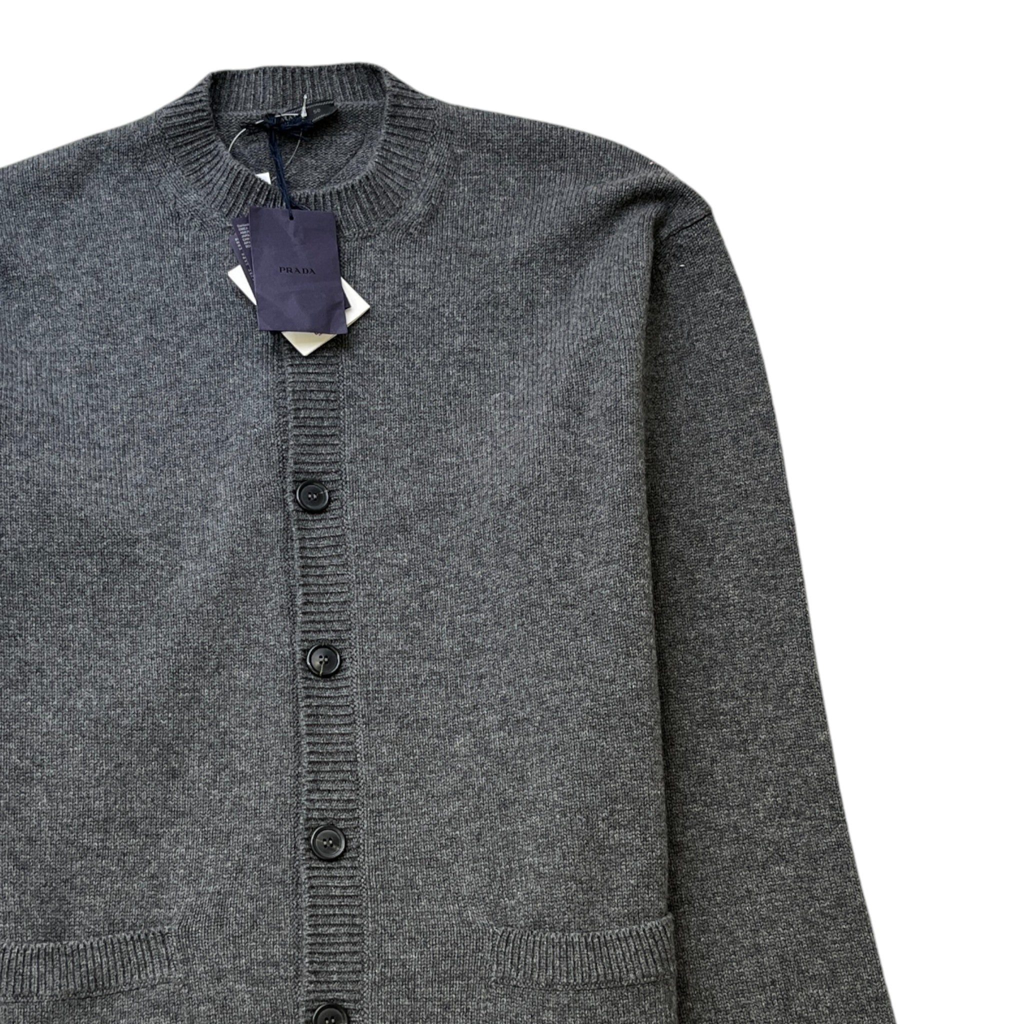 Men's Cashmere Knit Cardigan Grey Size IT 50 / UK L