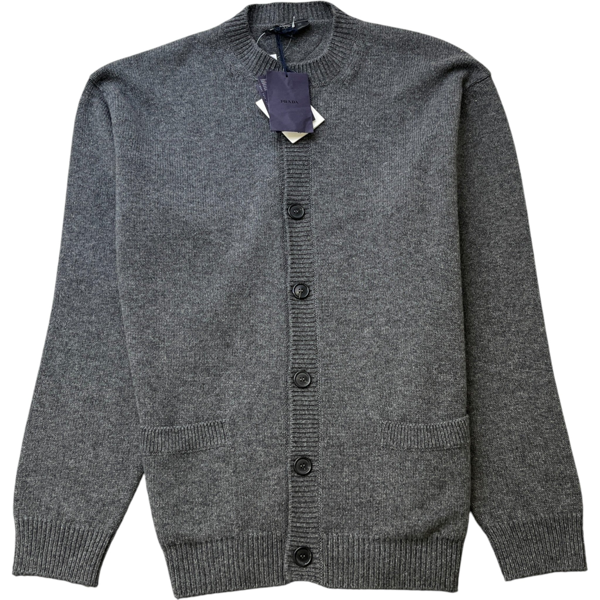 Men's Cashmere Knit Cardigan Grey Size IT 50 / UK L