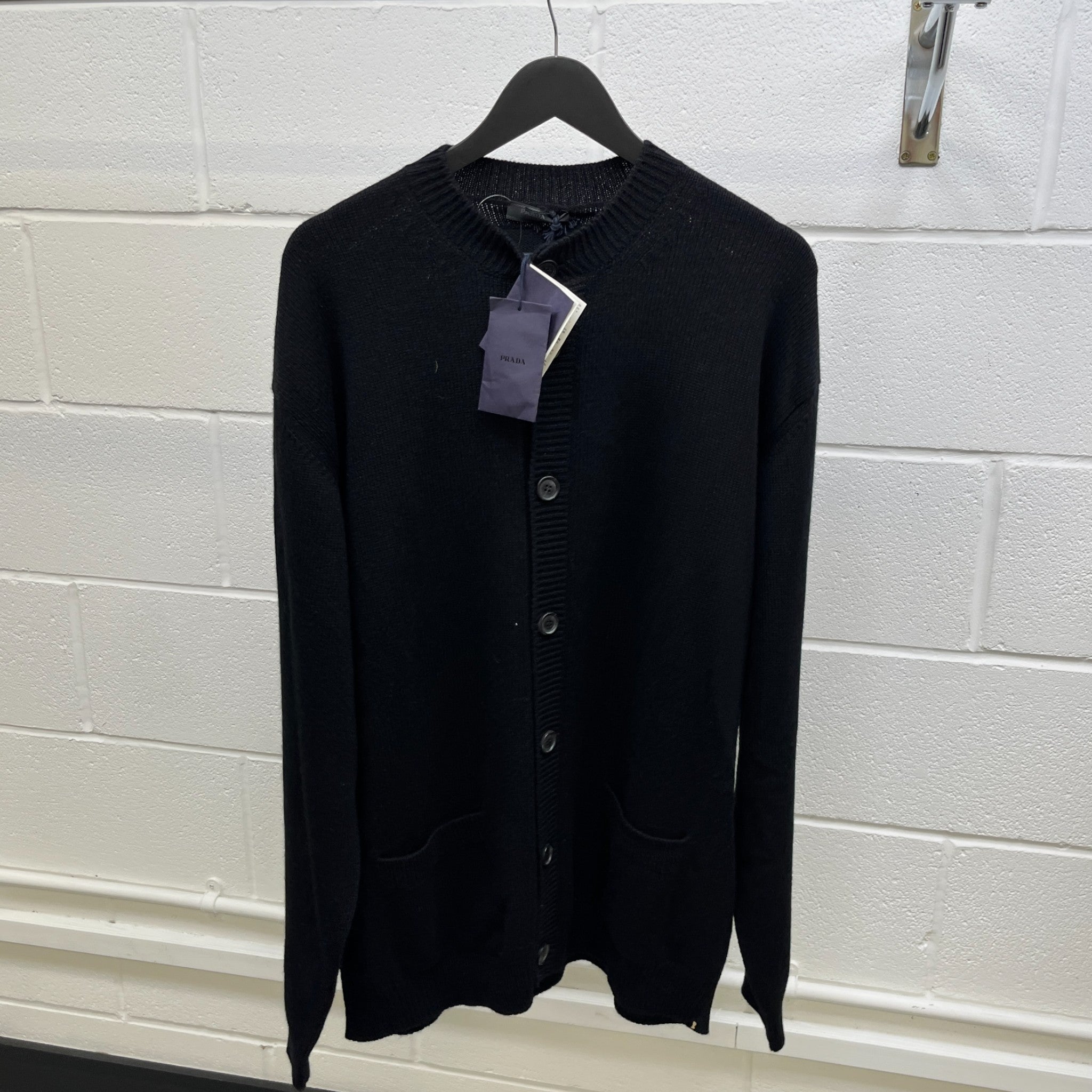 Men's Cashmere Knit Cardigan Black Size IT 50 / UK L