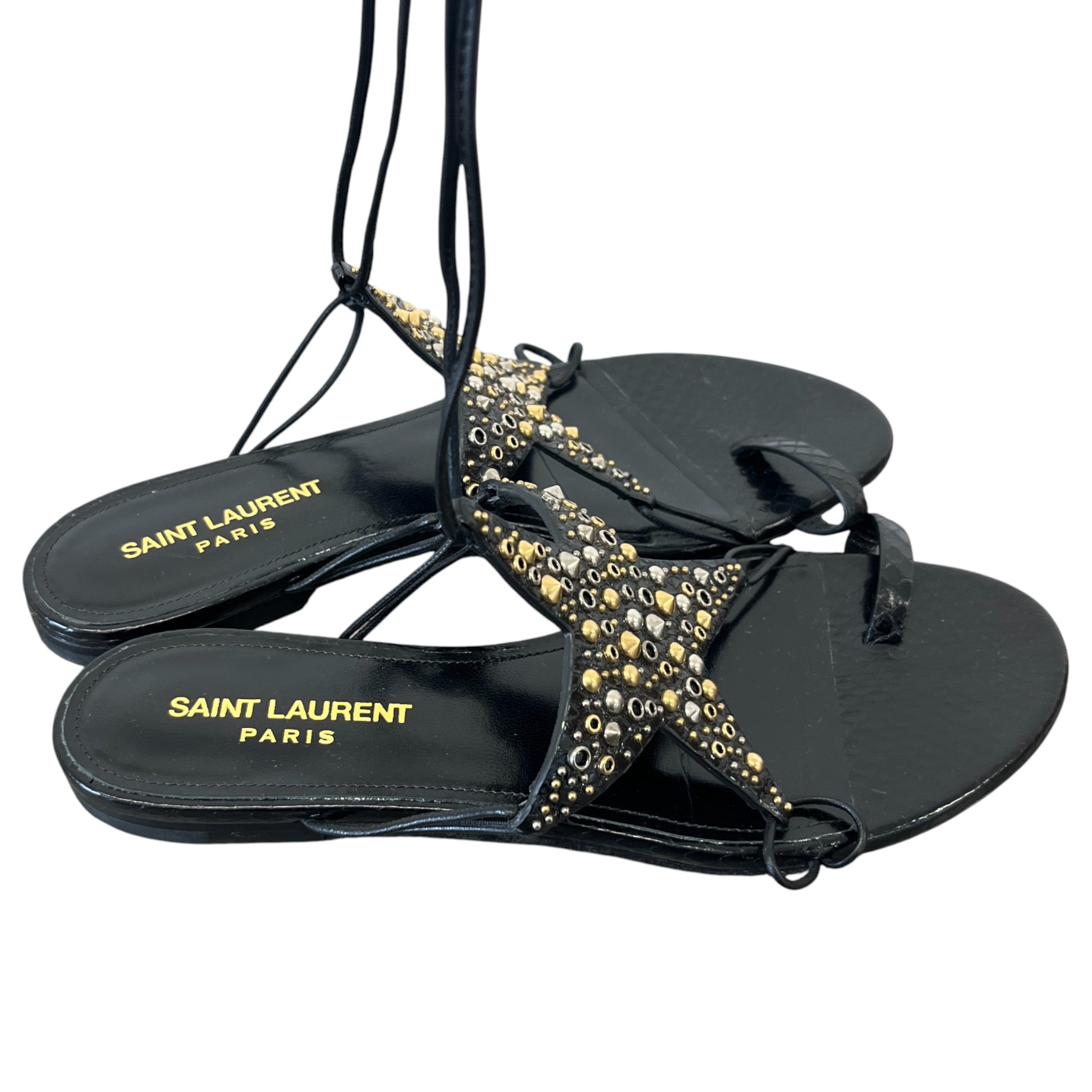 Women's Star Embellished Sandals Black Size EU 37 / UK 4