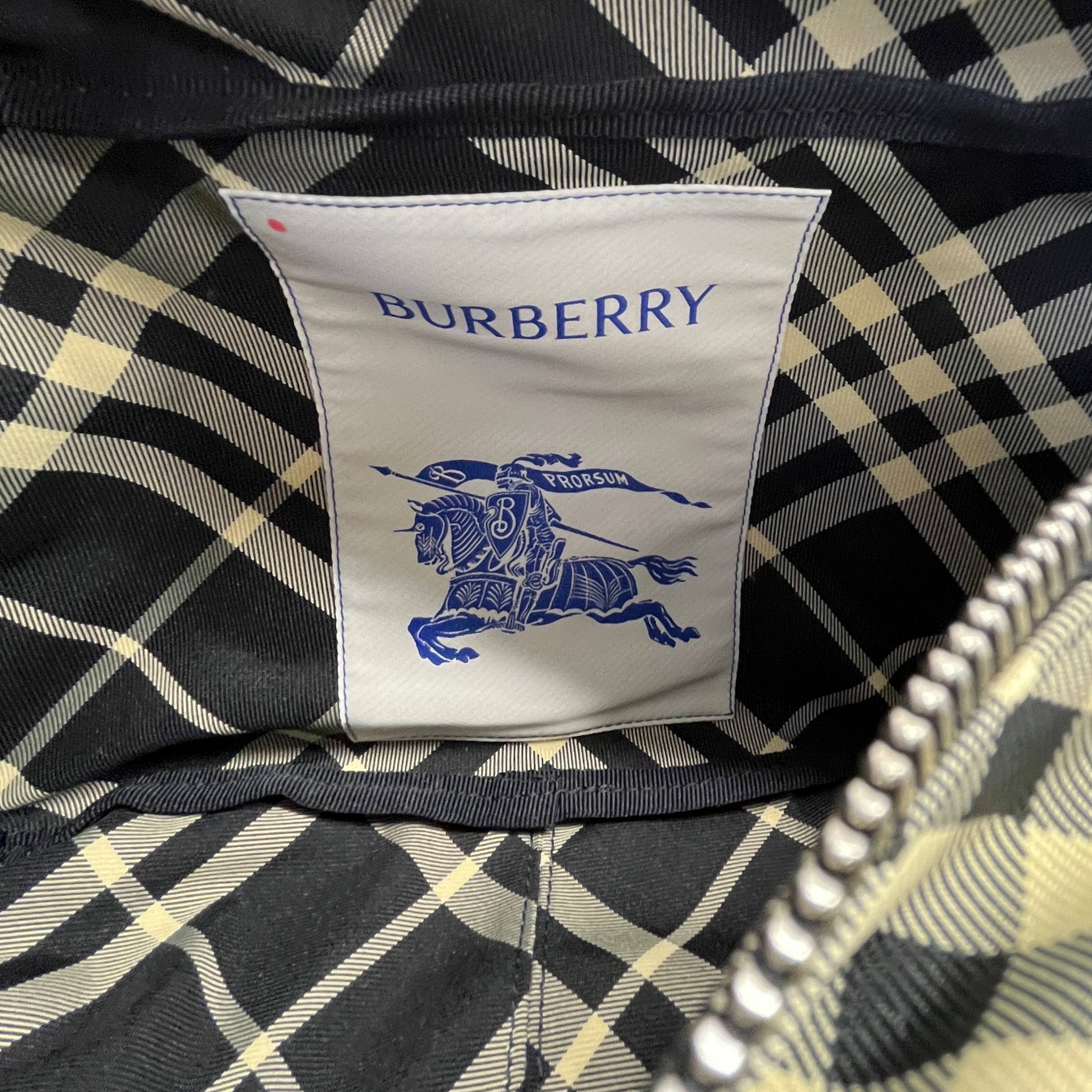 Men's Check Equestrian Logo Messenger Bag Black