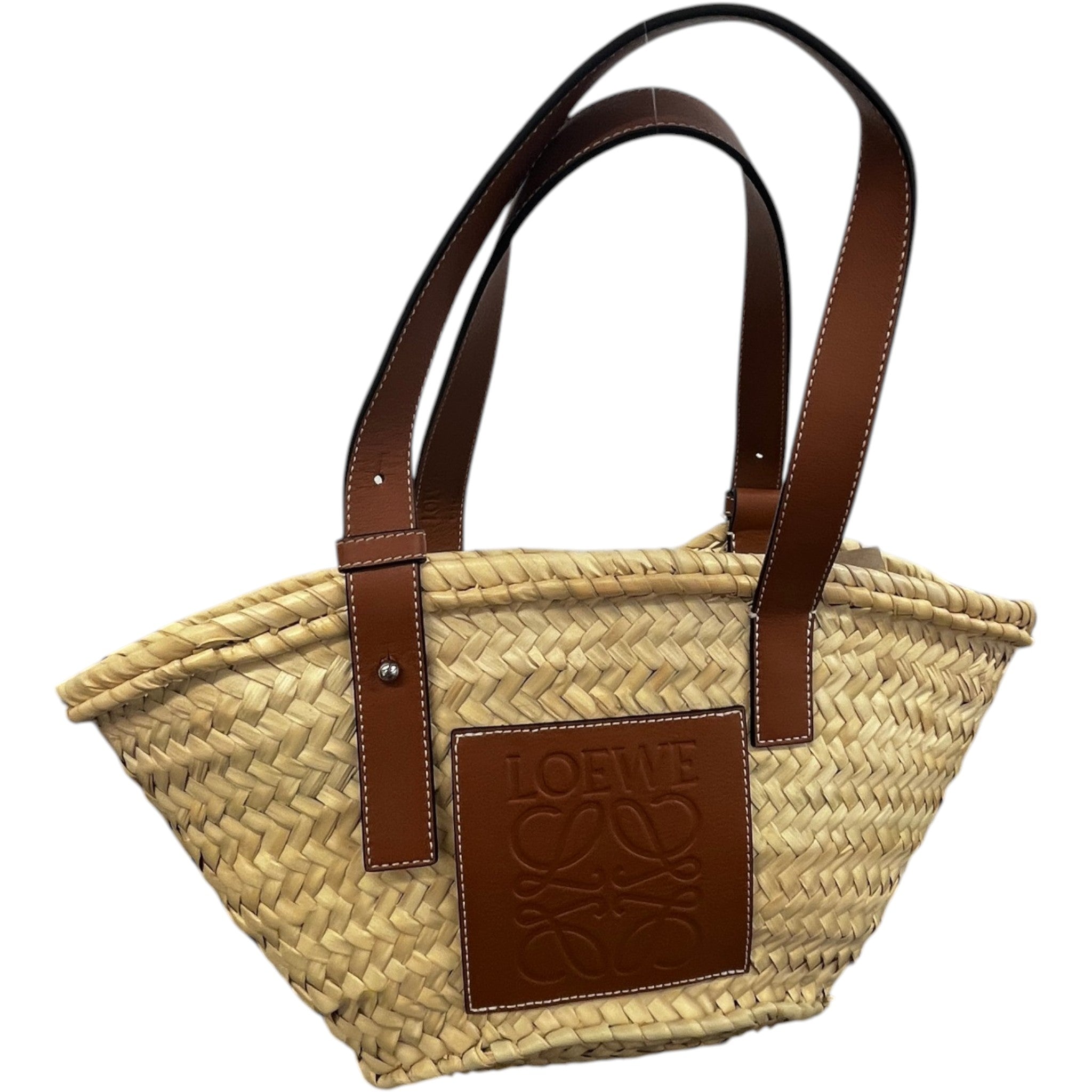 Women's Raffia Basket Handbag Beige