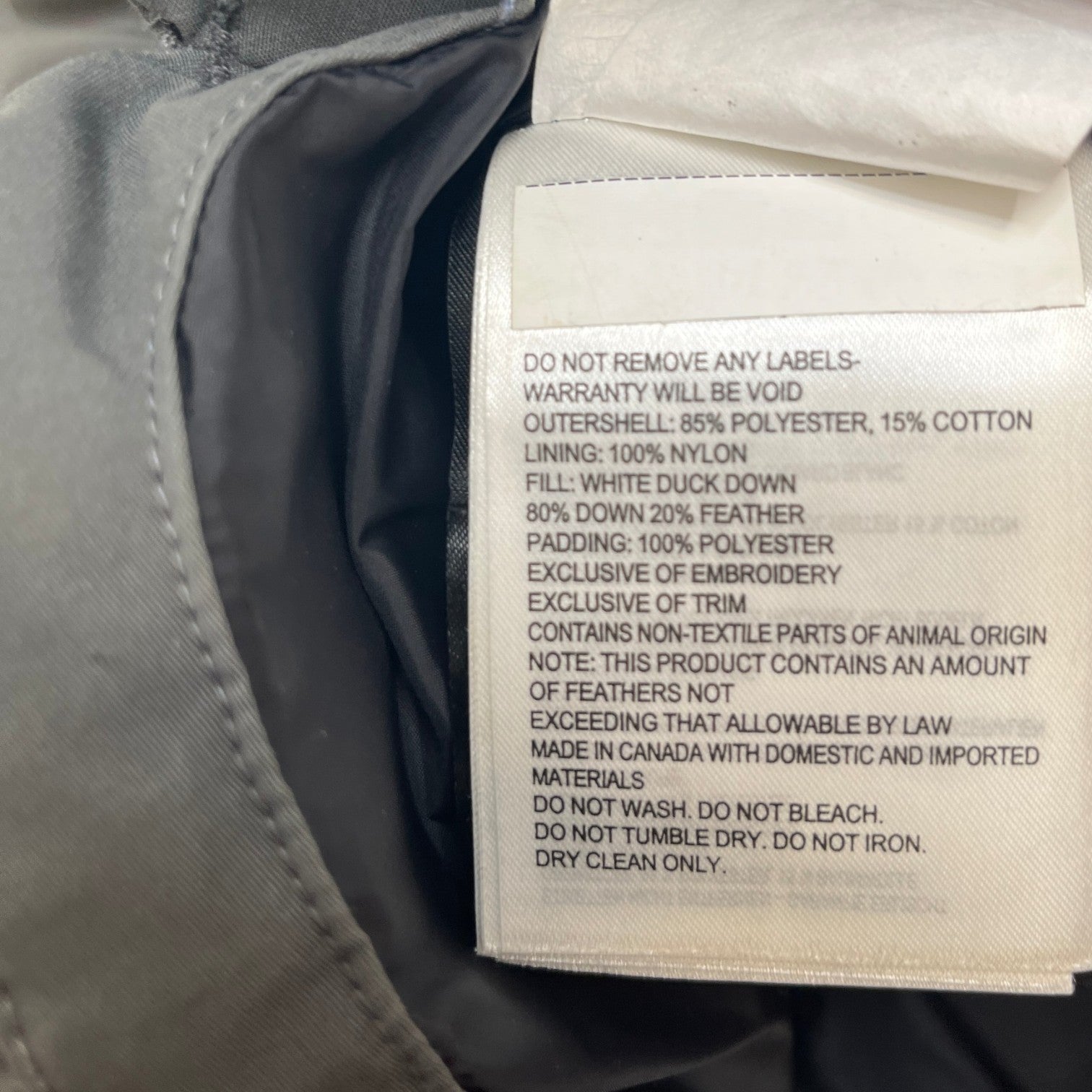 Men's Macmillan Parka Down Jacket Grey Size S