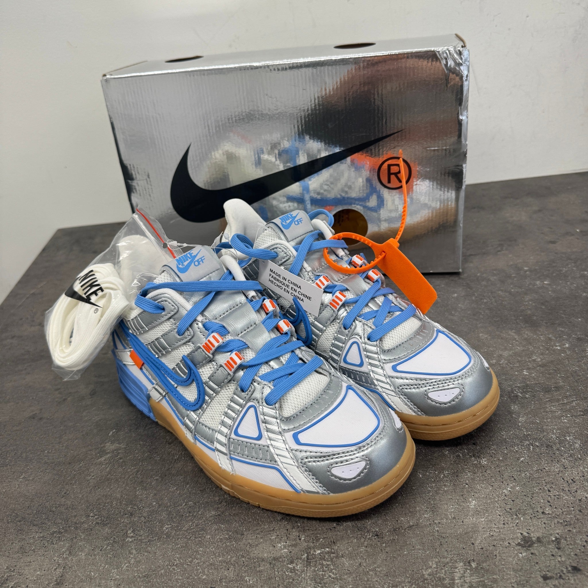 Women's X Nike Rubber Dunk Unc Low Trainers Silver Size EU 38 / UK 5