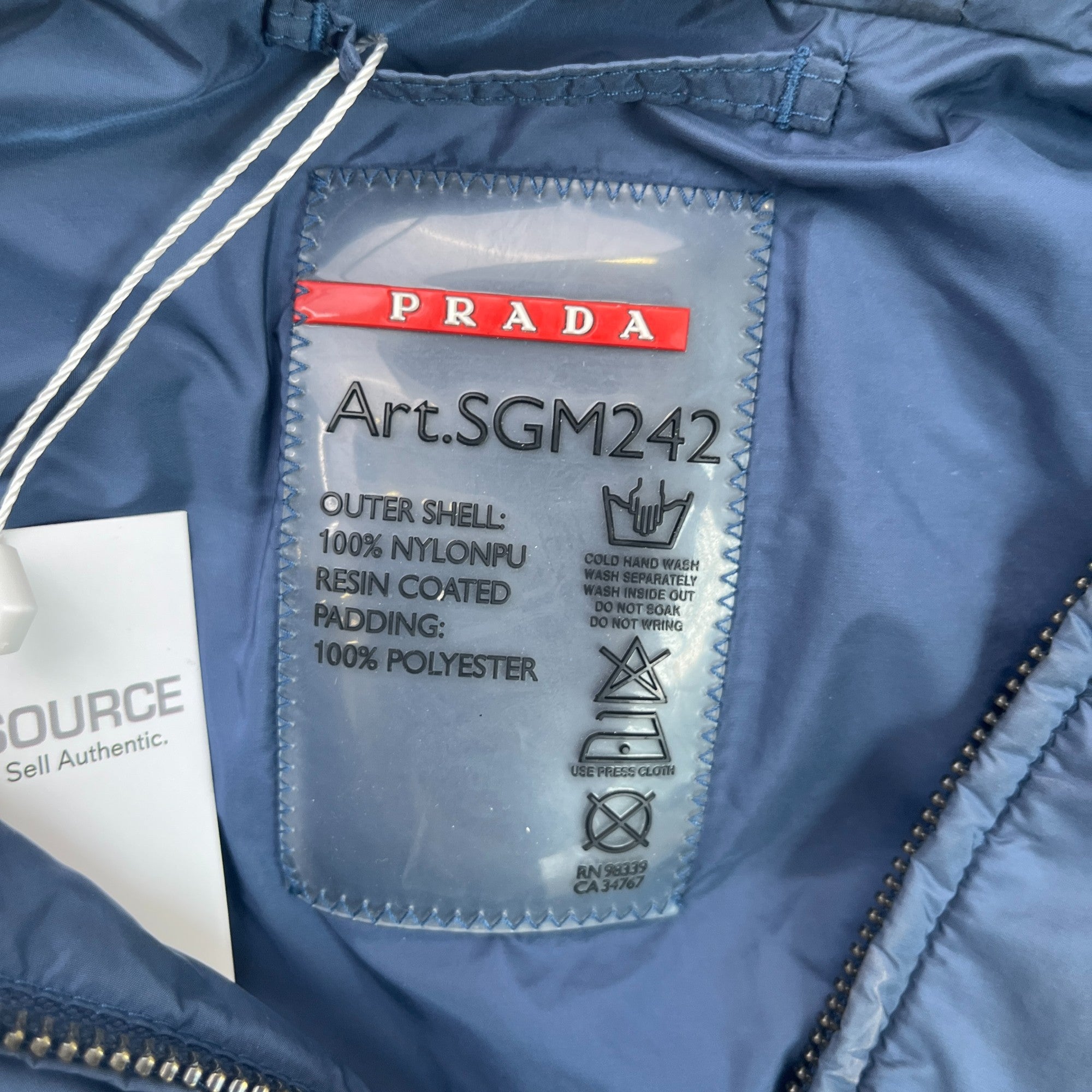 Men's Plaque Logo Jacket Navy Size M