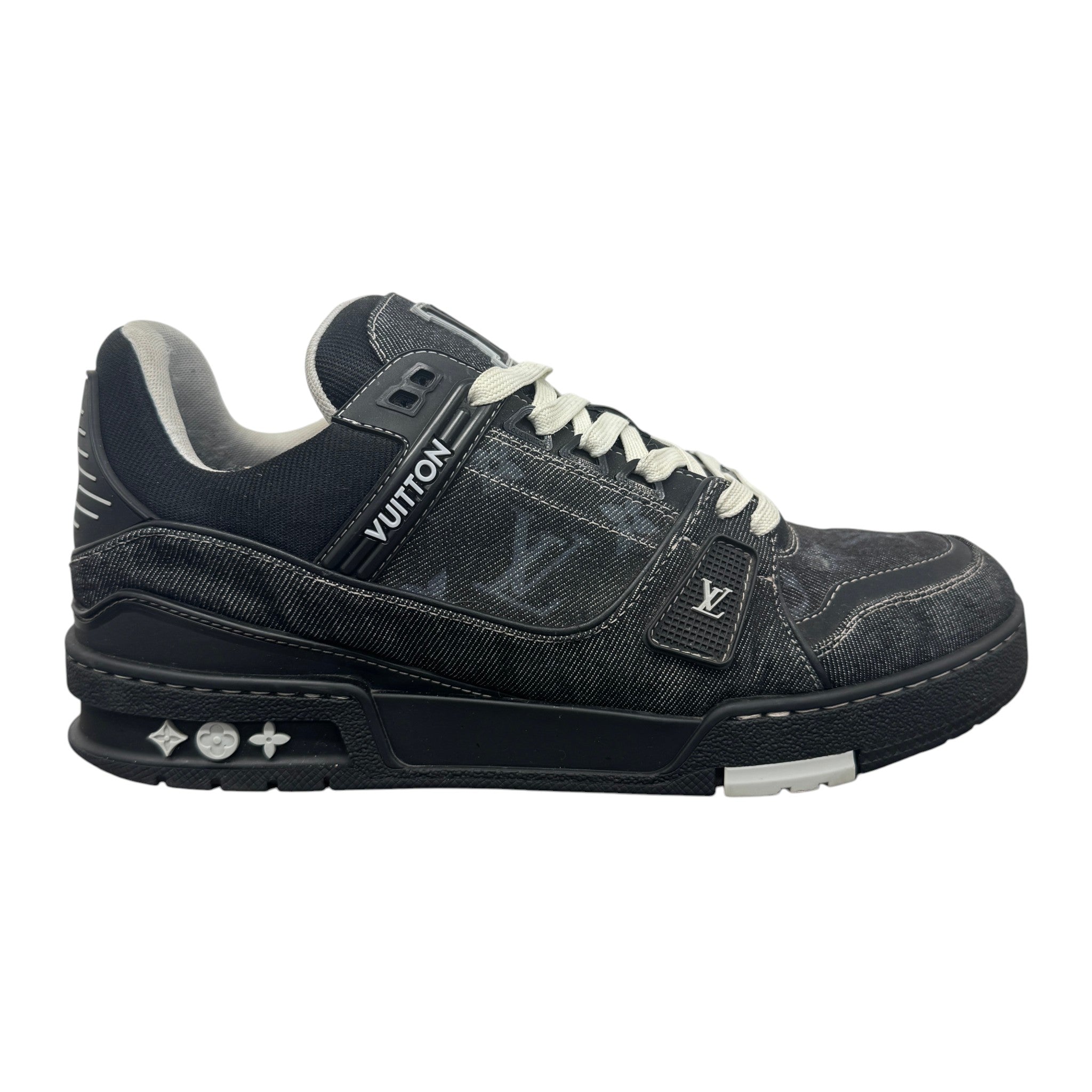 Men's Lv Denim Low Trainers Black Size EU 41.5 / UK 7.5