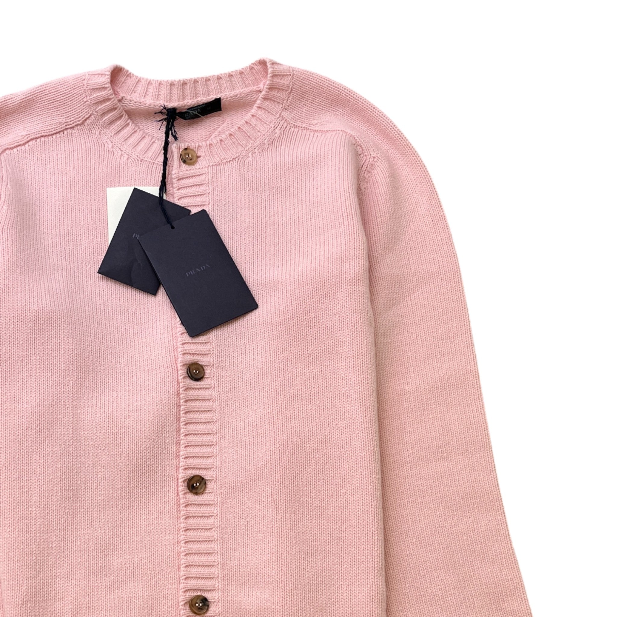 Men's Knit Triangle Logo Cardigan Pink Size IT 50 / UK L