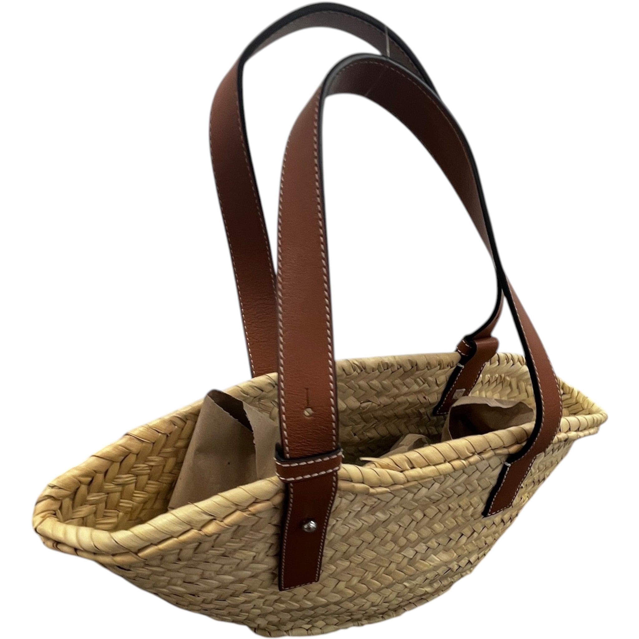 Women's Raffia Basket Handbag Beige