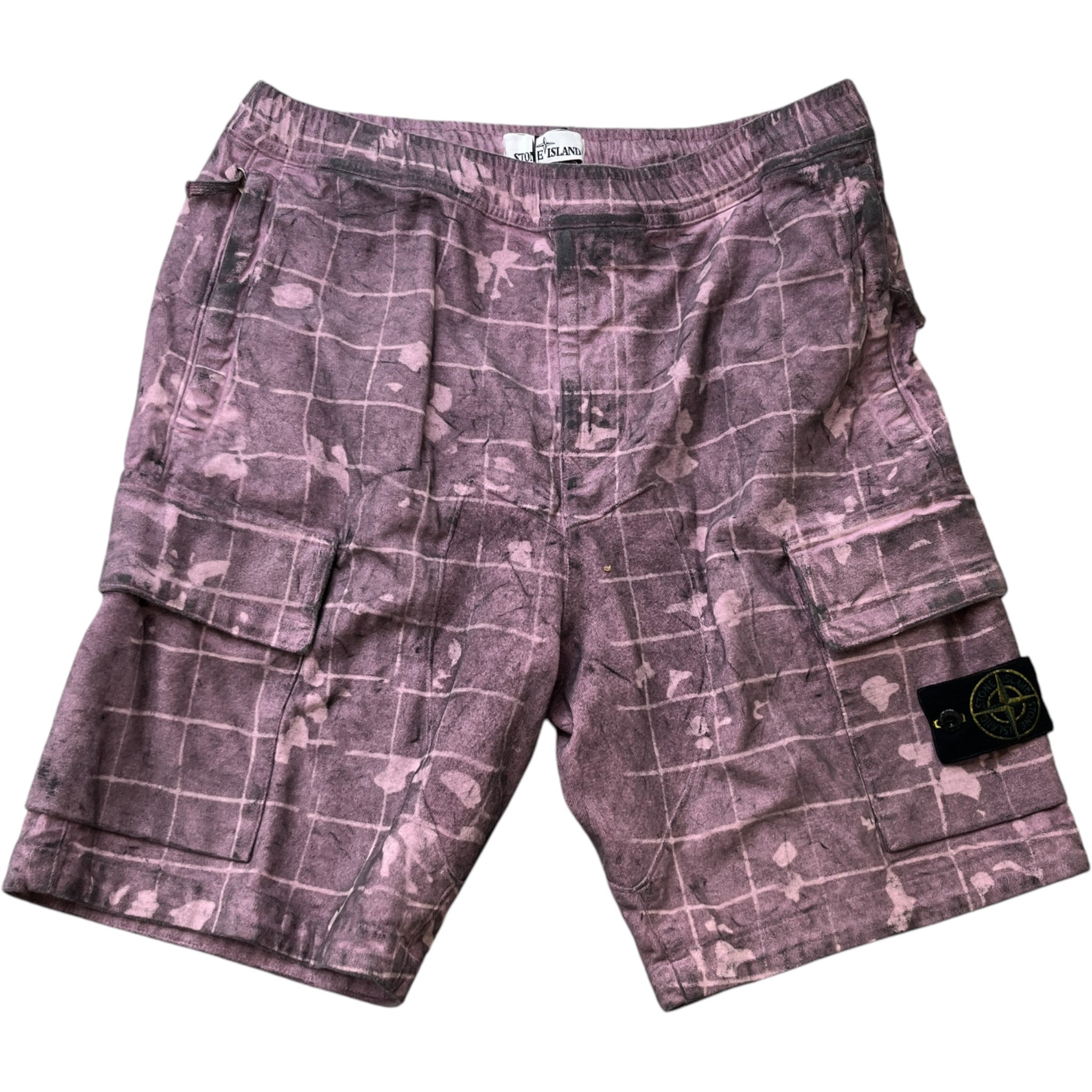 Men's Ghillie Laser Camo Shorts Purple Size Waist 32"