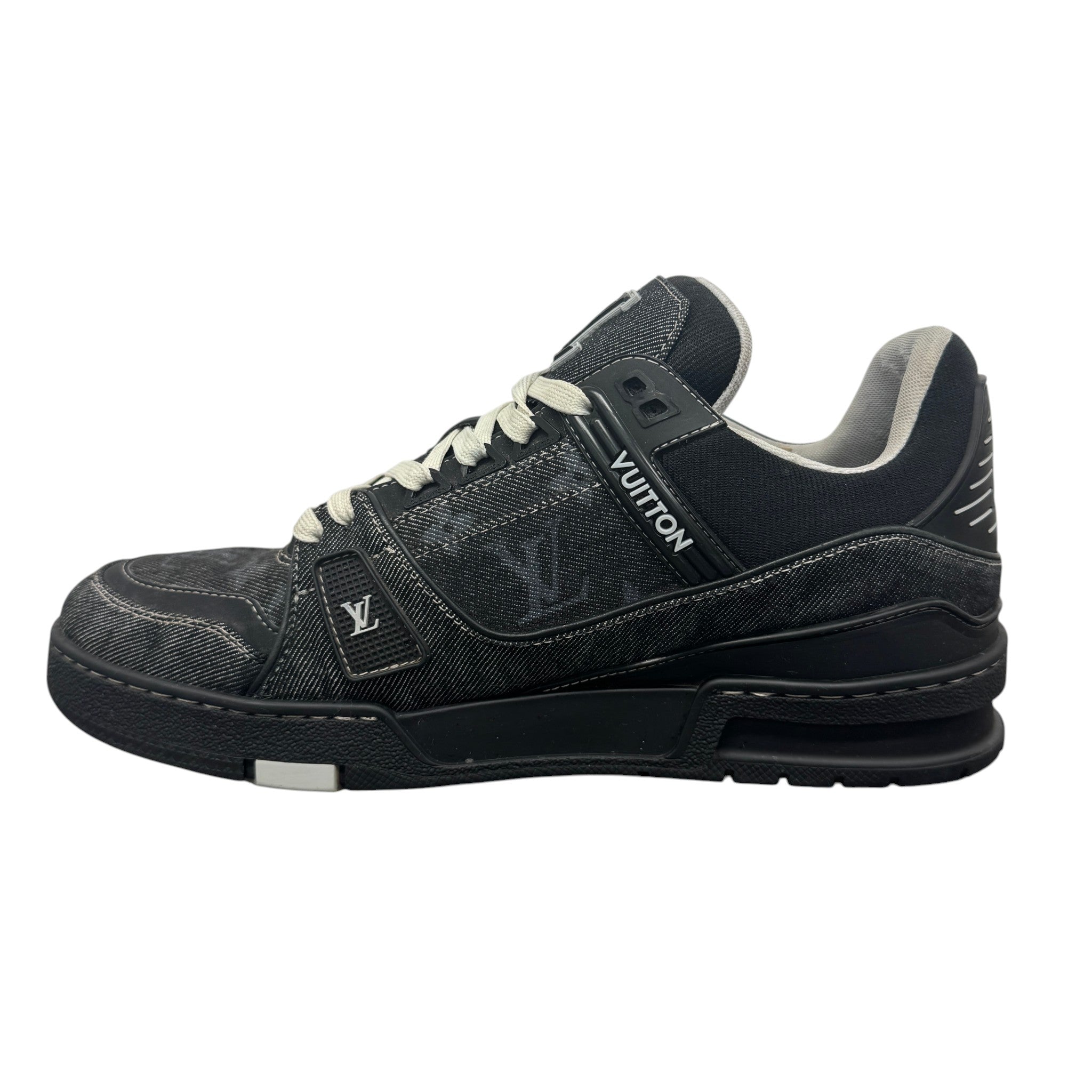 Men's Lv Denim Low Trainers Black Size EU 41.5 / UK 7.5