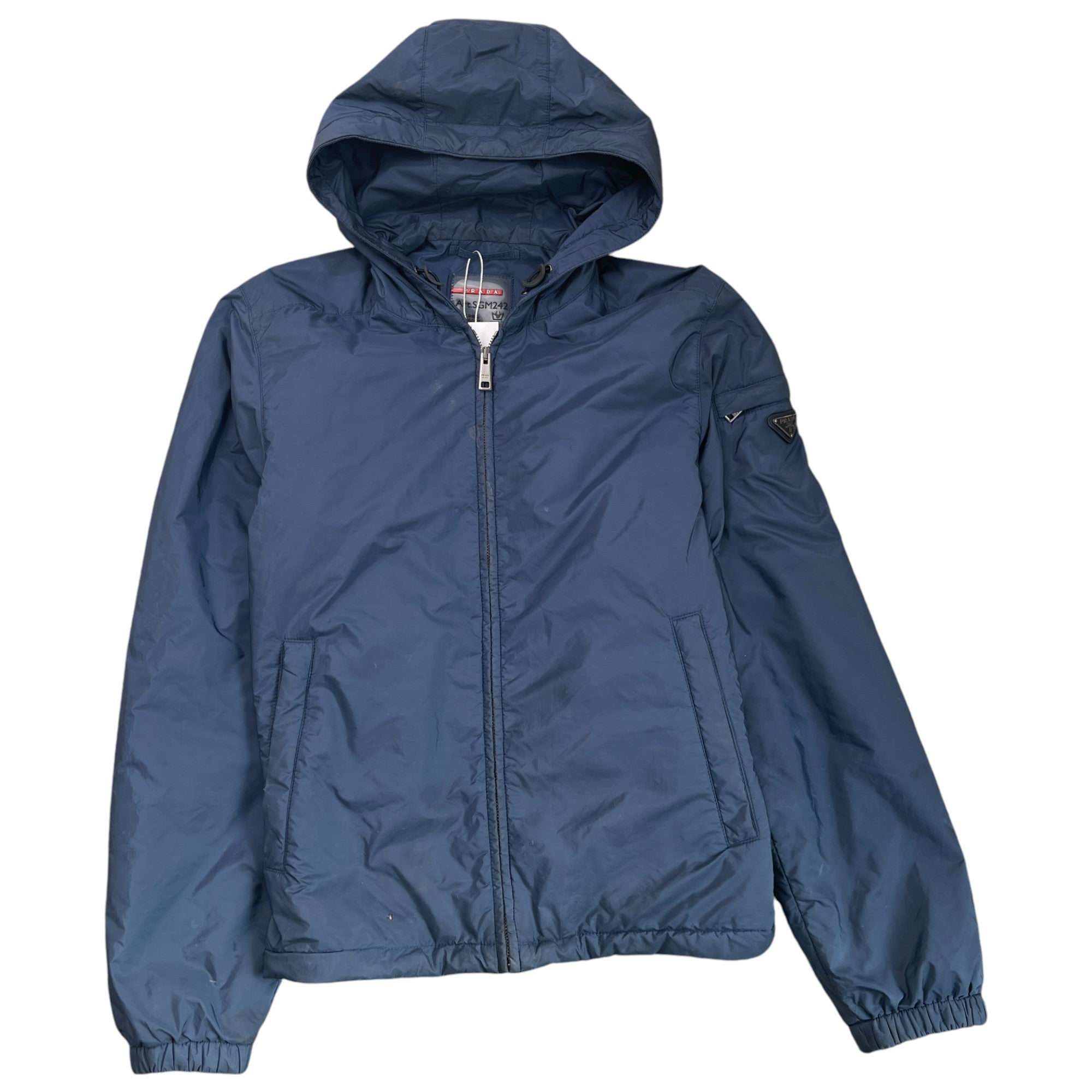 Men's Plaque Logo Jacket Navy Size M