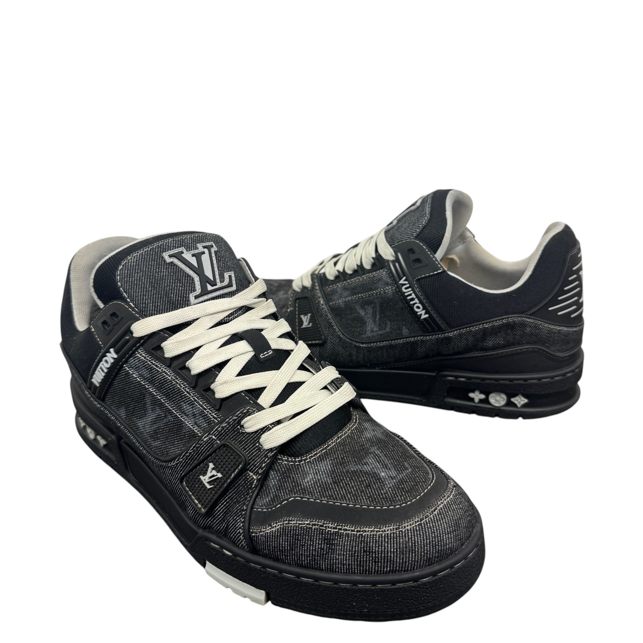 Men's Lv Denim Low Trainers Black Size EU 41.5 / UK 7.5